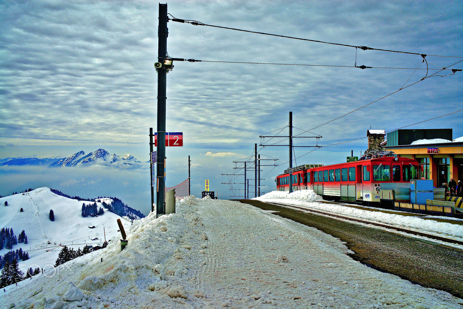 Sony a7R + Sony Distagon T* FE 35mm F1.4 ZA sample photo. At the summit of mt rigi swiss alps photography