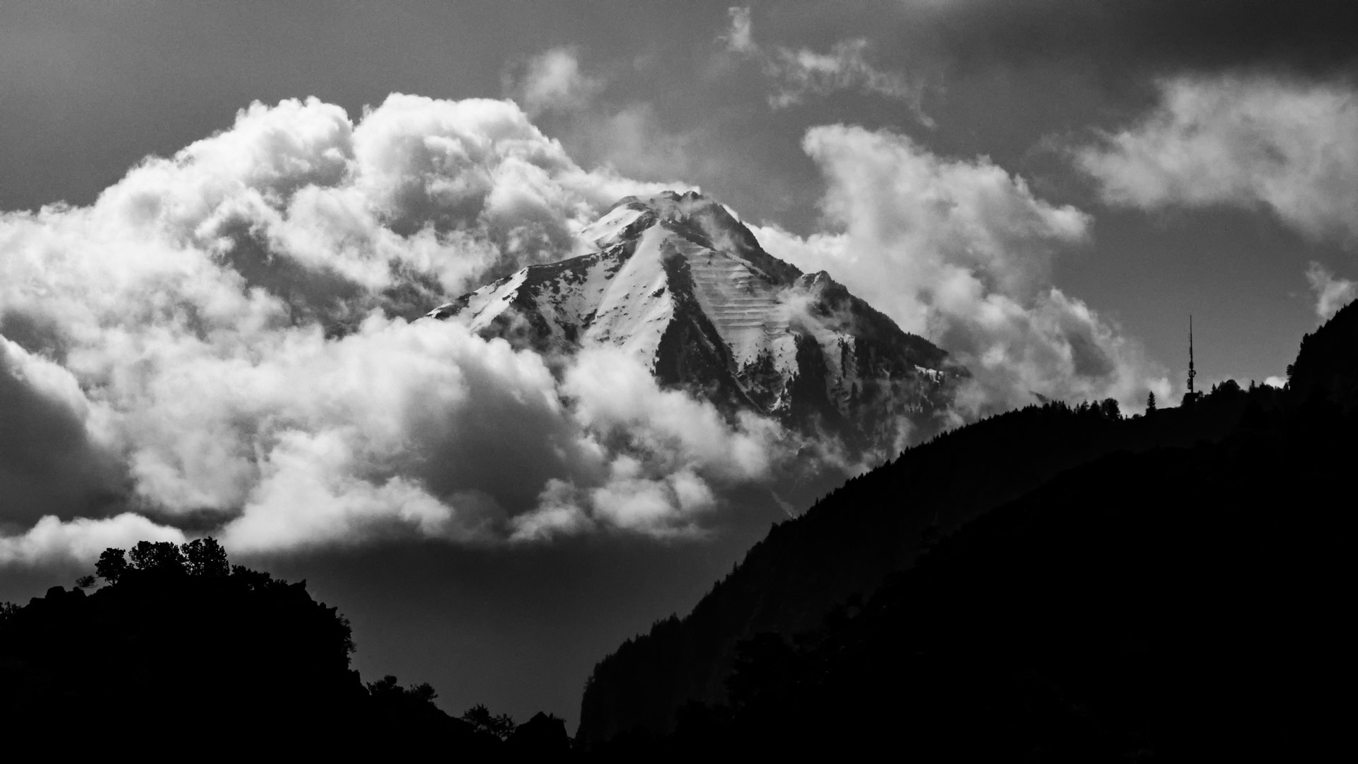 Panasonic Lumix DMC-GX7 sample photo. Catogne and the ravoire radio antenna, switzerland photography
