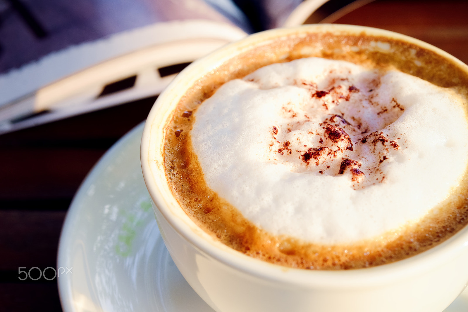 Nikon AF-S Micro-Nikkor 60mm F2.8G ED sample photo. Cup of coffee on table in the morning with book photography