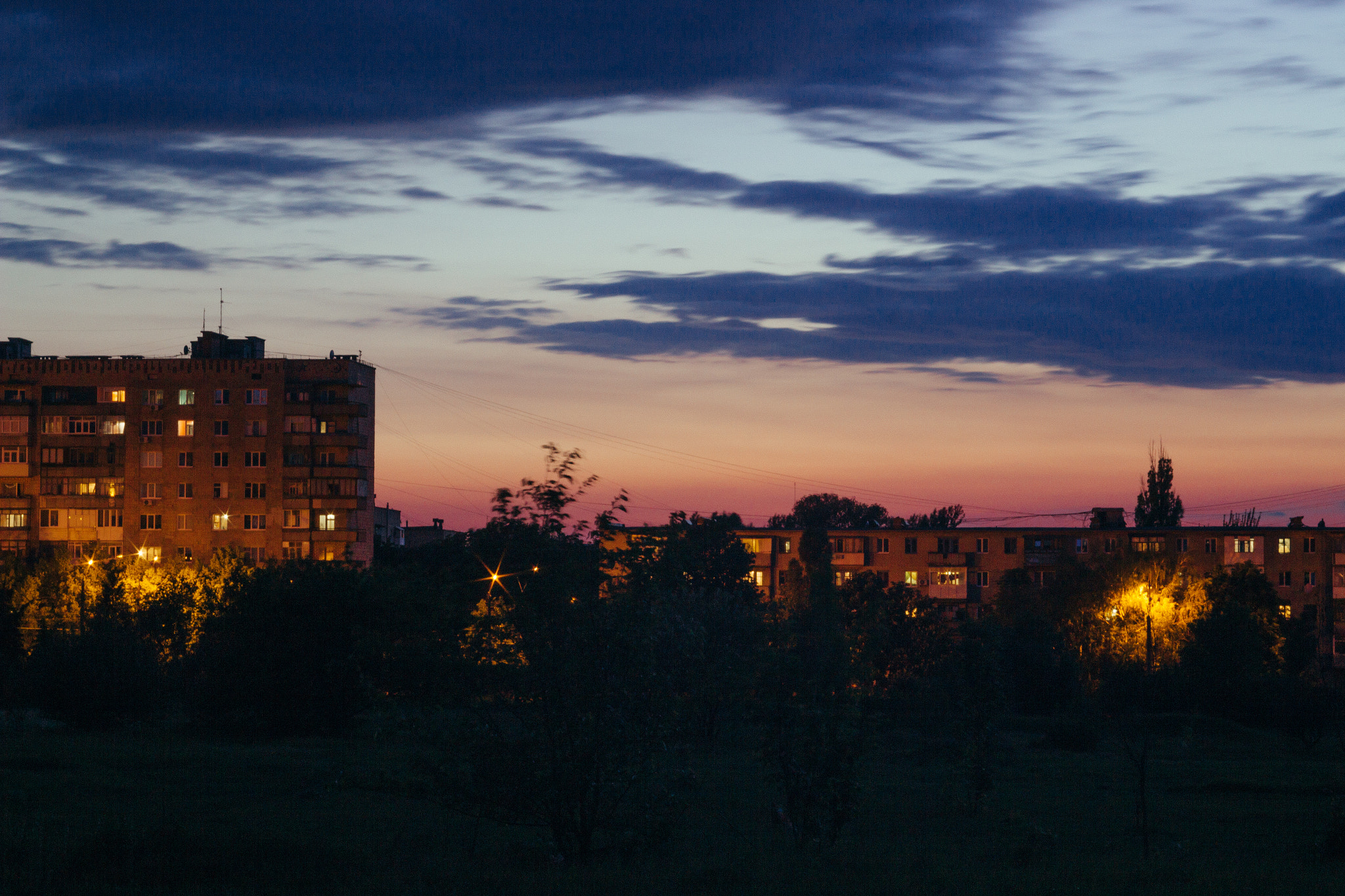 Canon EF 28-80mm f/3.5-5.6 sample photo. Evening lights photography