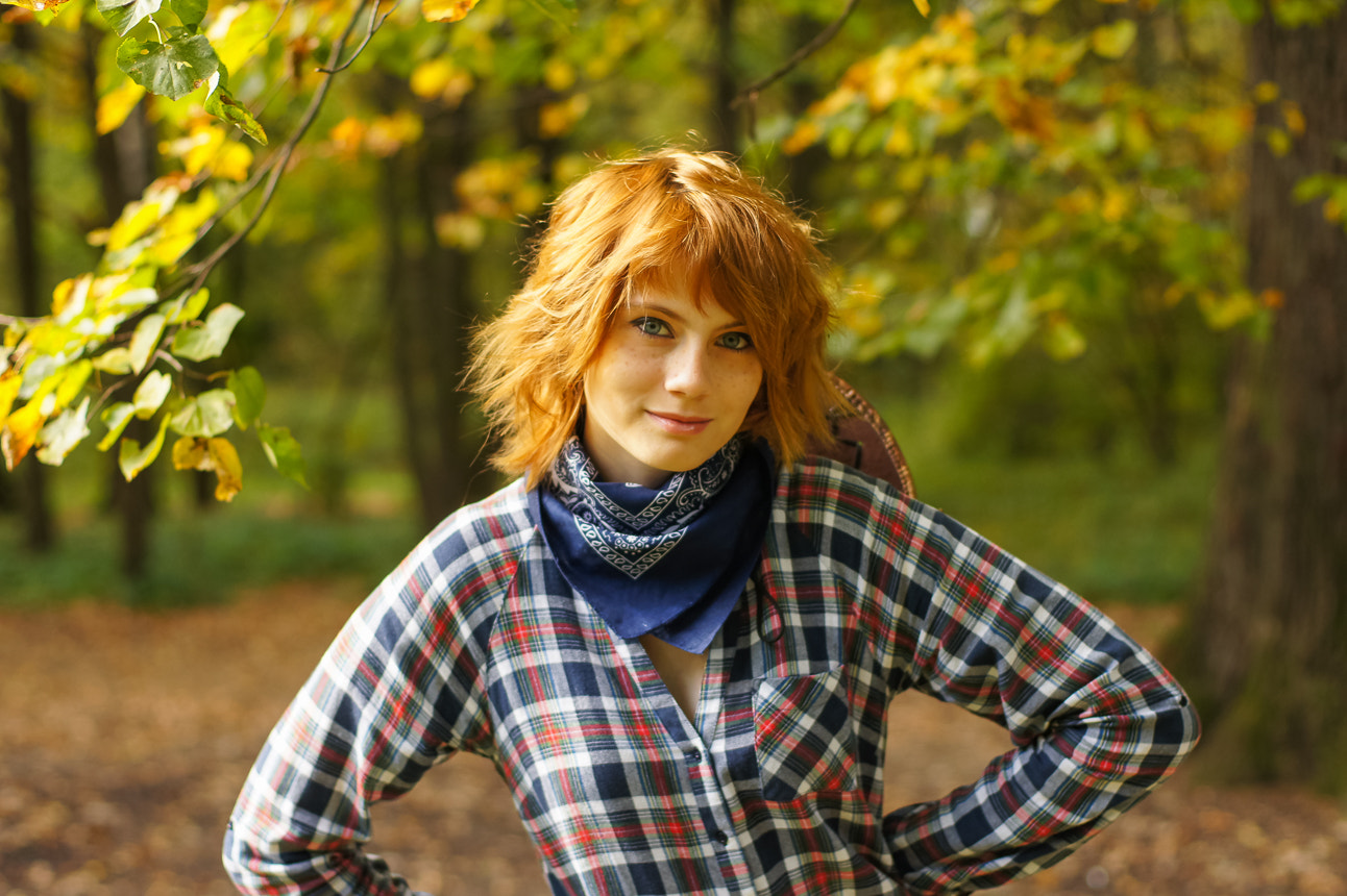 Sony Alpha NEX-3 + Minolta AF 50mm F1.4 [New] sample photo. Redhead cowgirl photography