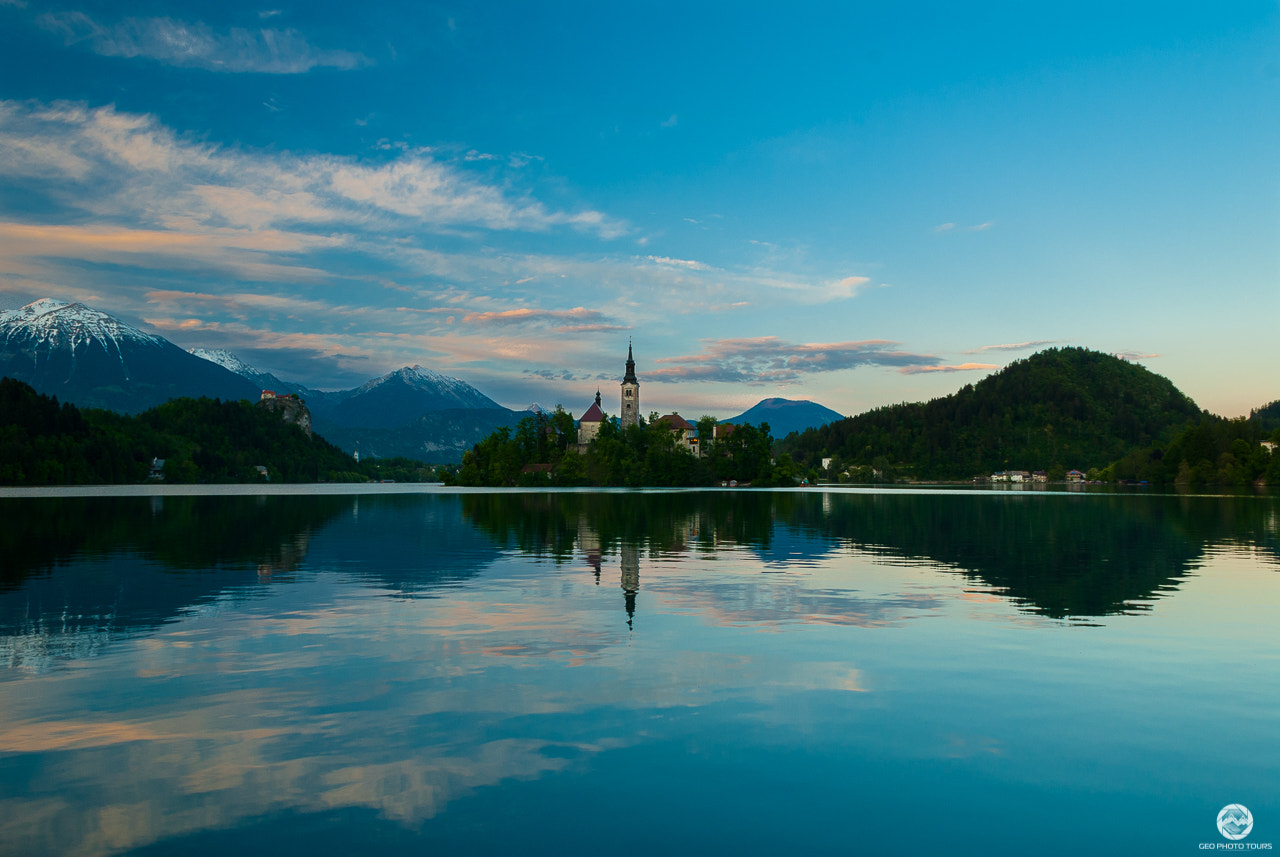 Nikon D200 sample photo. Lake bled at dusk photography