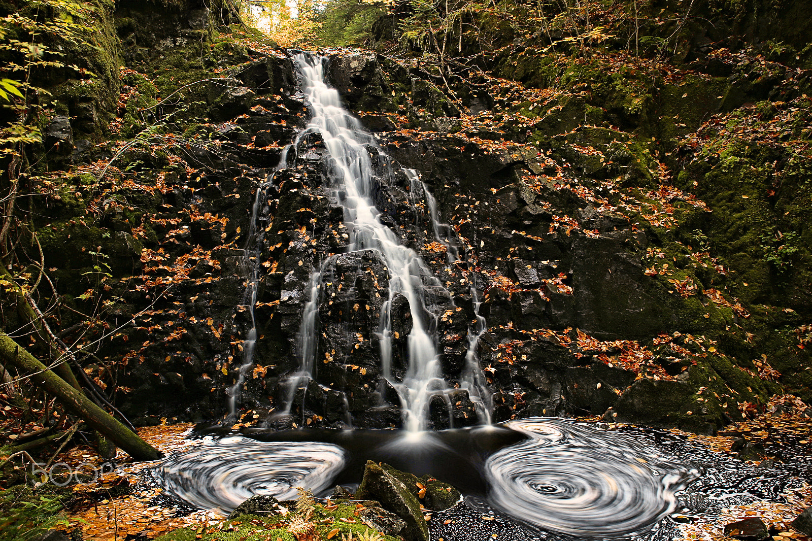 Canon EF 22-55mm f/4-5.6 USM sample photo. Double whirlpool waterfall photography