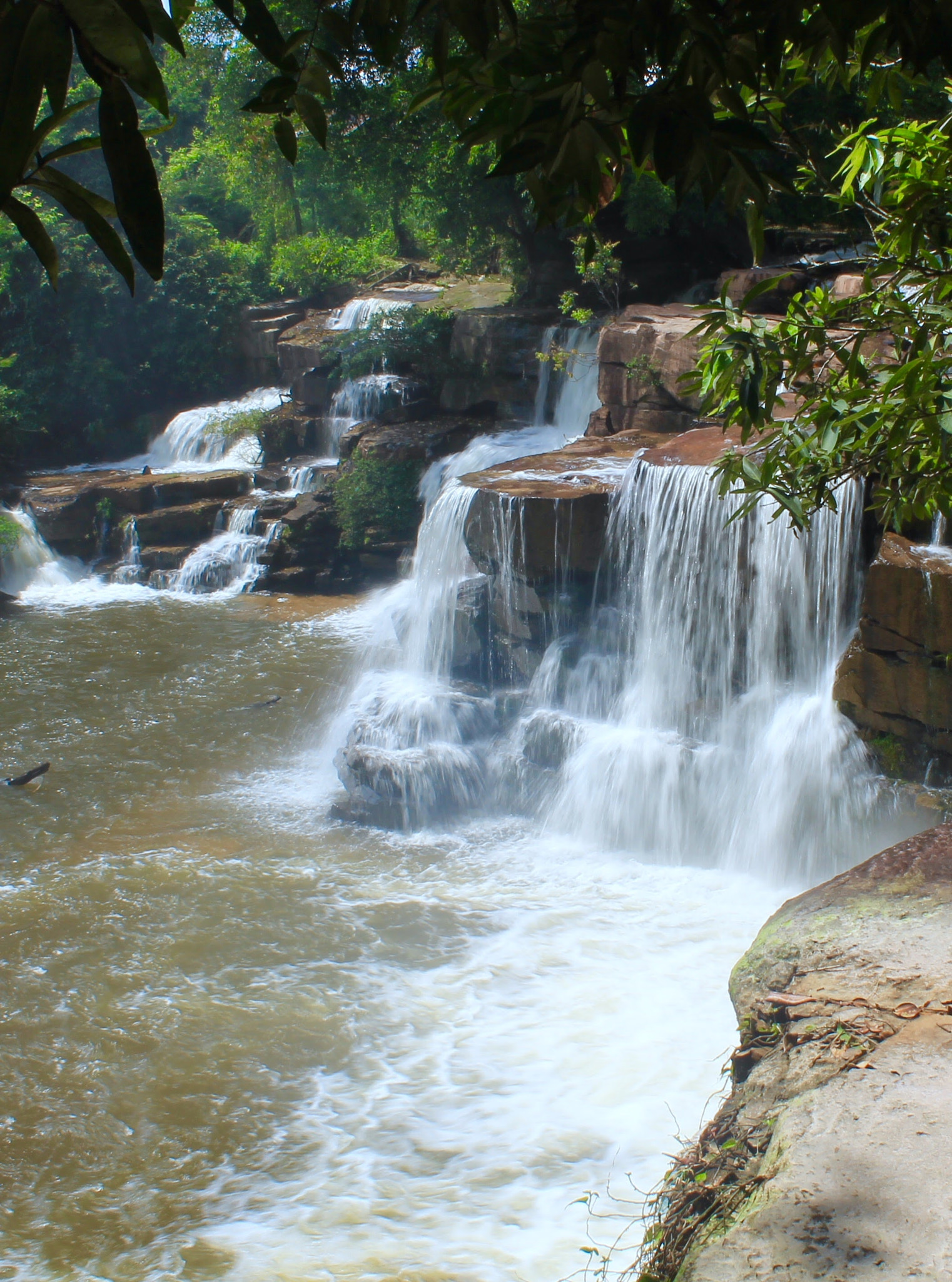 Canon EOS 1100D (EOS Rebel T3 / EOS Kiss X50) + Canon EF-S 18-55mm F3.5-5.6 IS II sample photo. Waterfall in preah sihanouk province, cambodia. photography