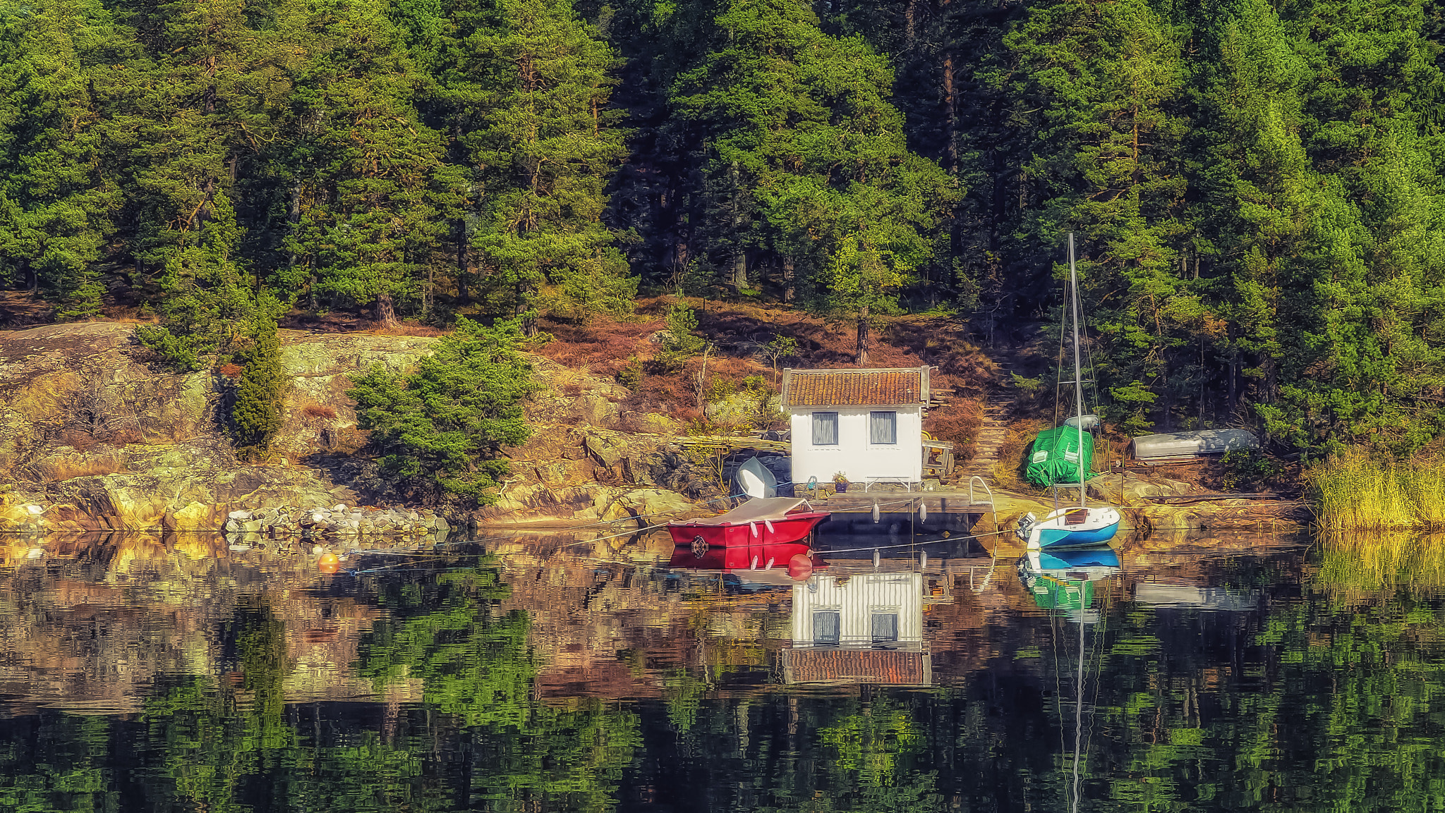 Olympus OM-D E-M10 sample photo. Swedish reflections photography