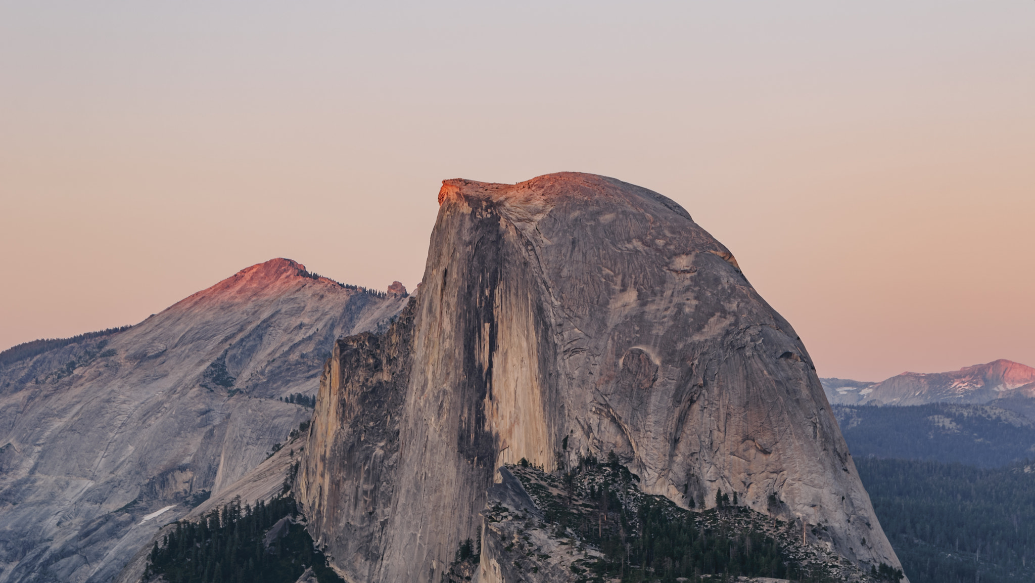 Nikon D300 + Sigma 18-250mm F3.5-6.3 DC OS HSM sample photo. Half dome sunset from glacier point photography