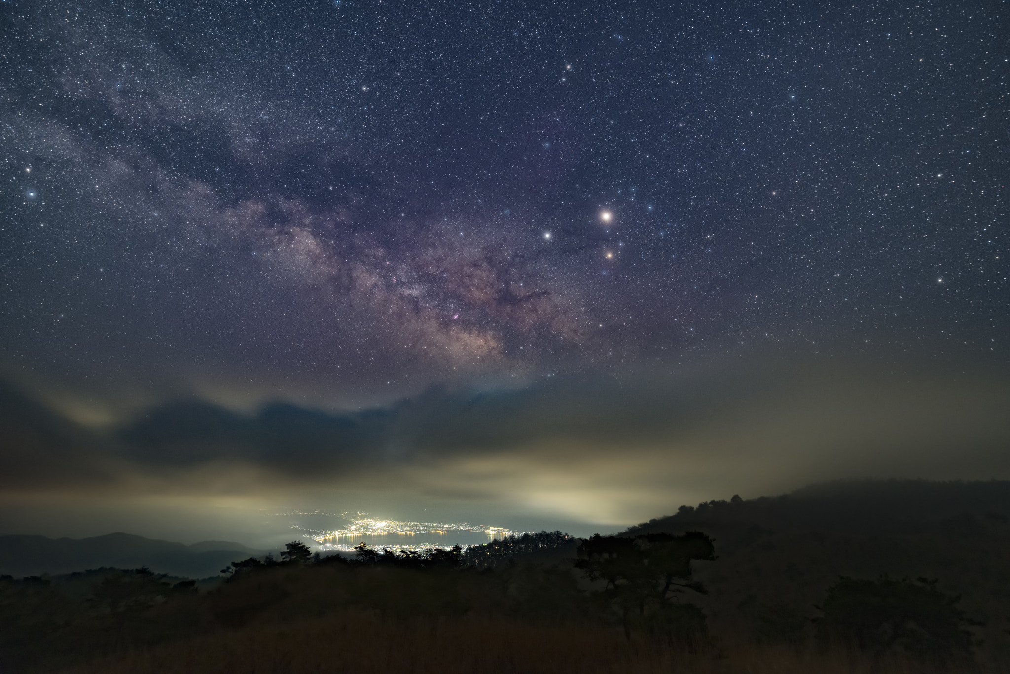 Nikon D810A sample photo. Stars and cloud photography