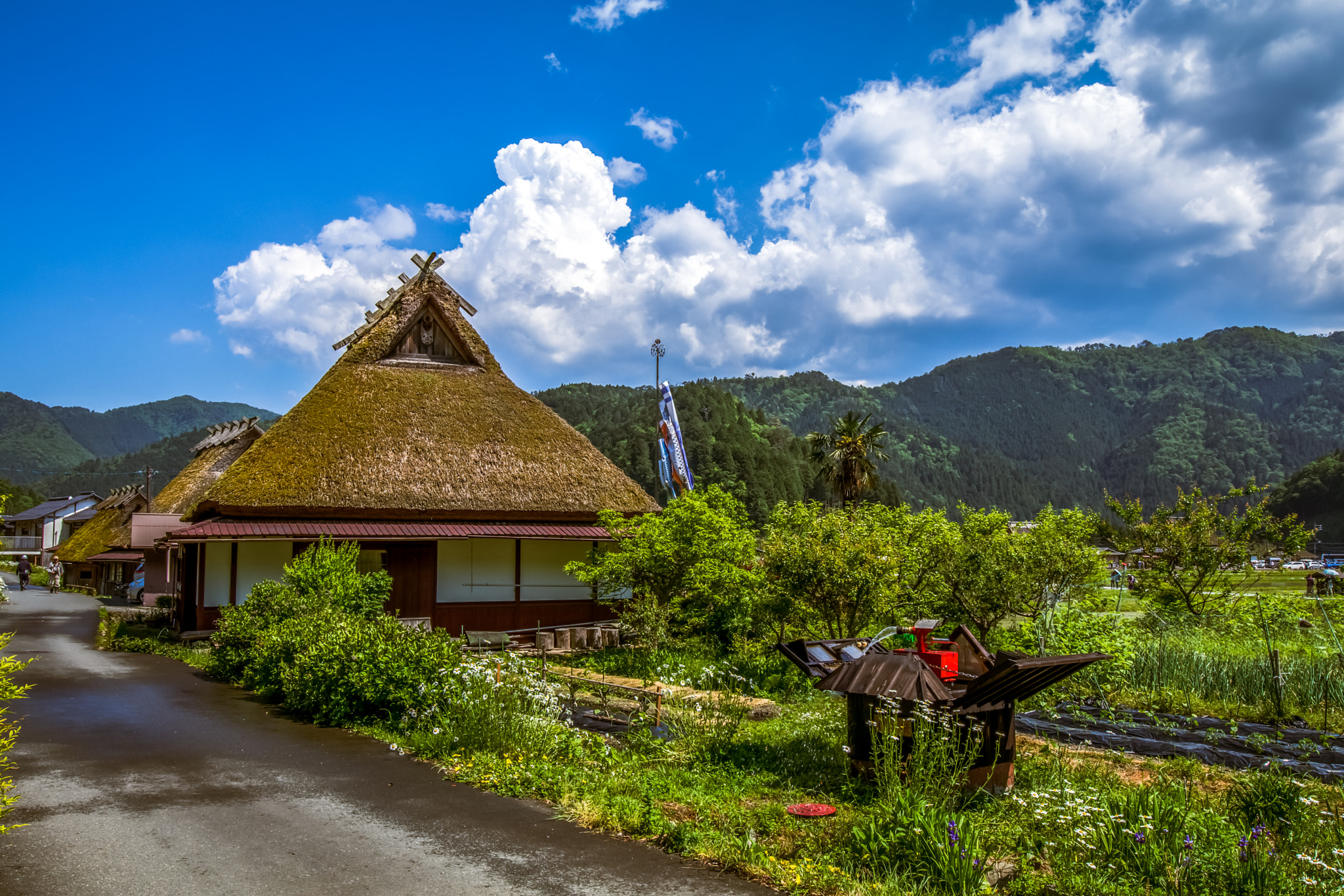 Canon EOS 80D + Canon EF 16-35mm F4L IS USM sample photo. かやぶきの里 photography