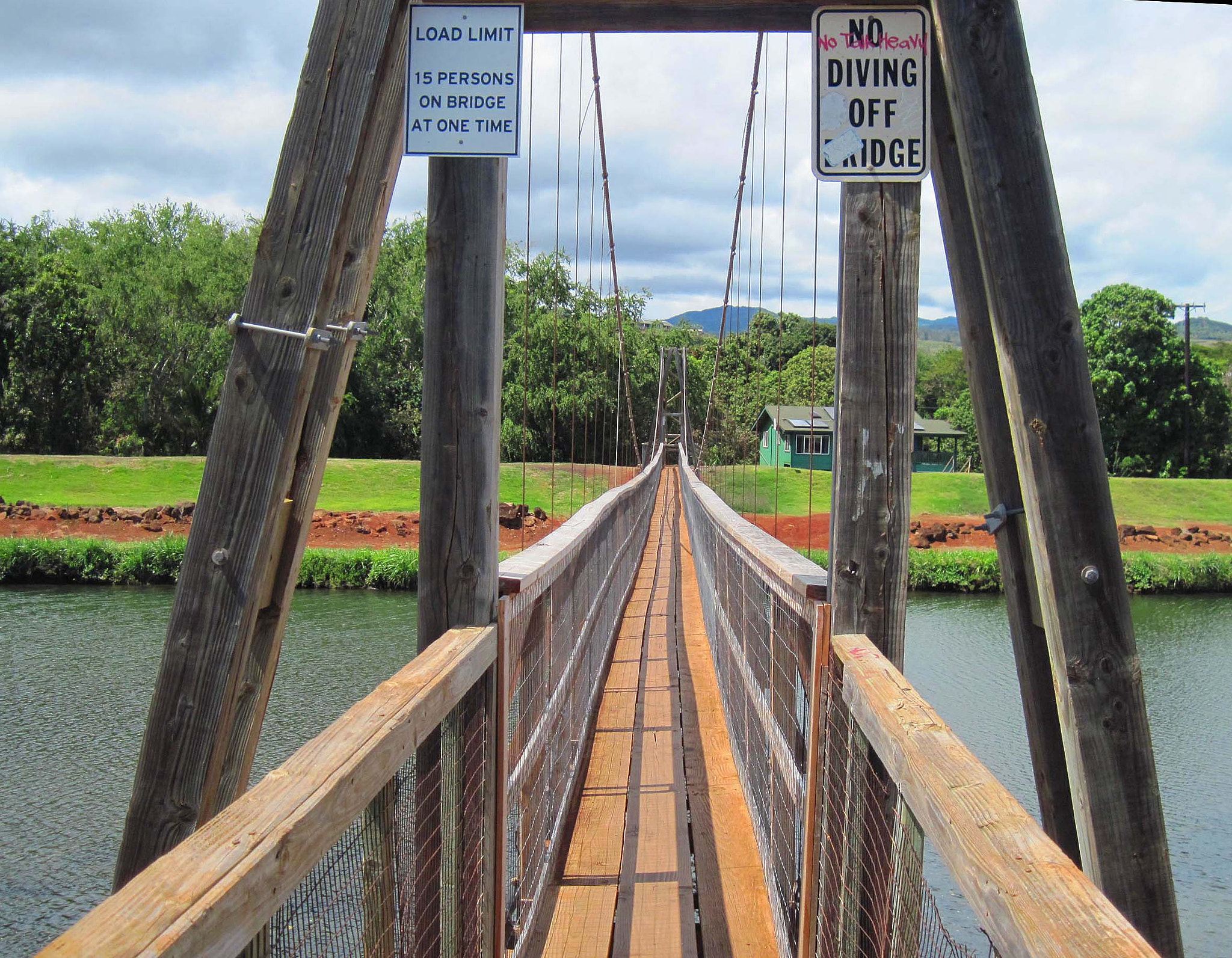 Canon PowerShot A1100 IS sample photo. Swinging bridge photography