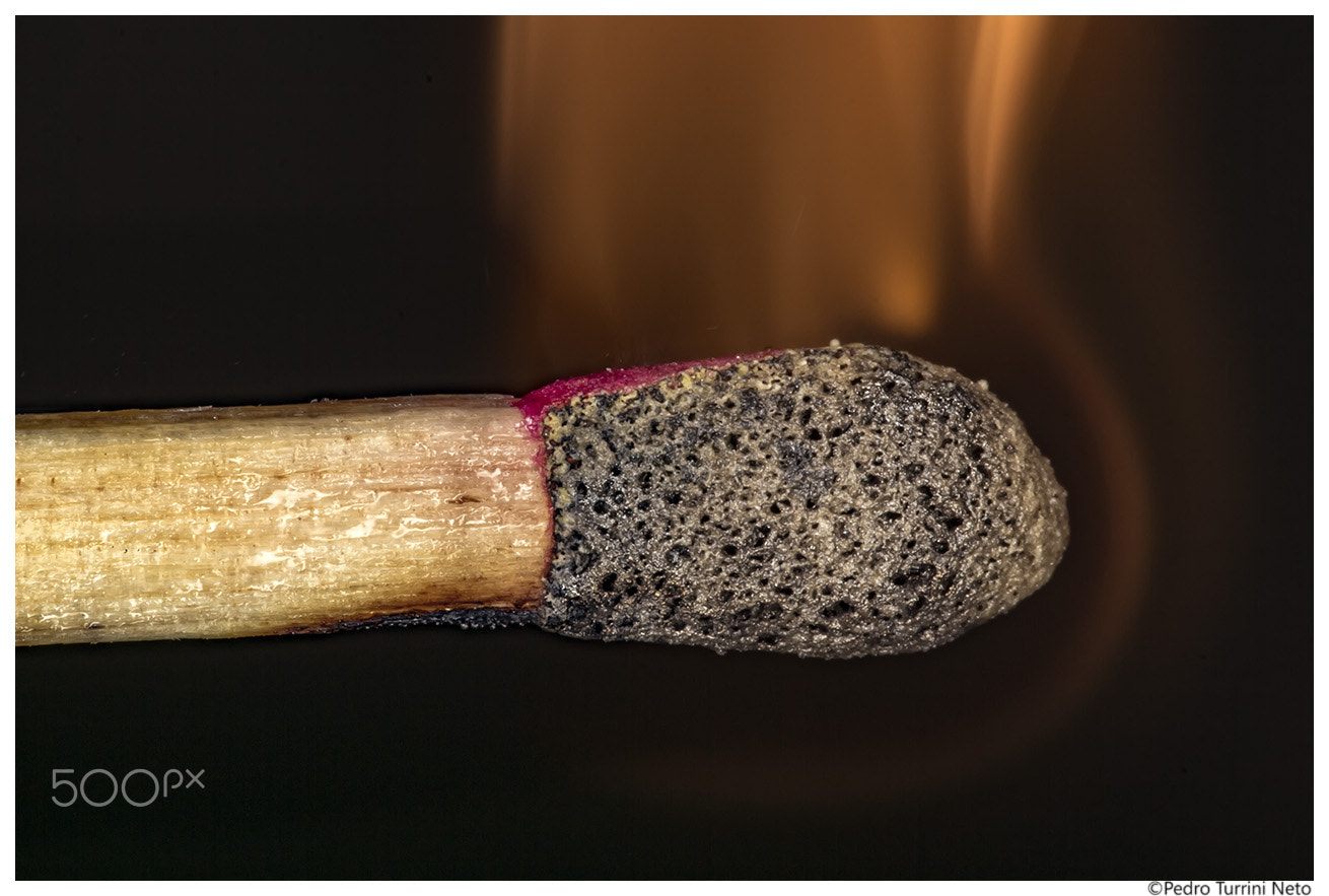 Canon EF 100mm F2.8L Macro IS USM sample photo. Match burning close-up photography