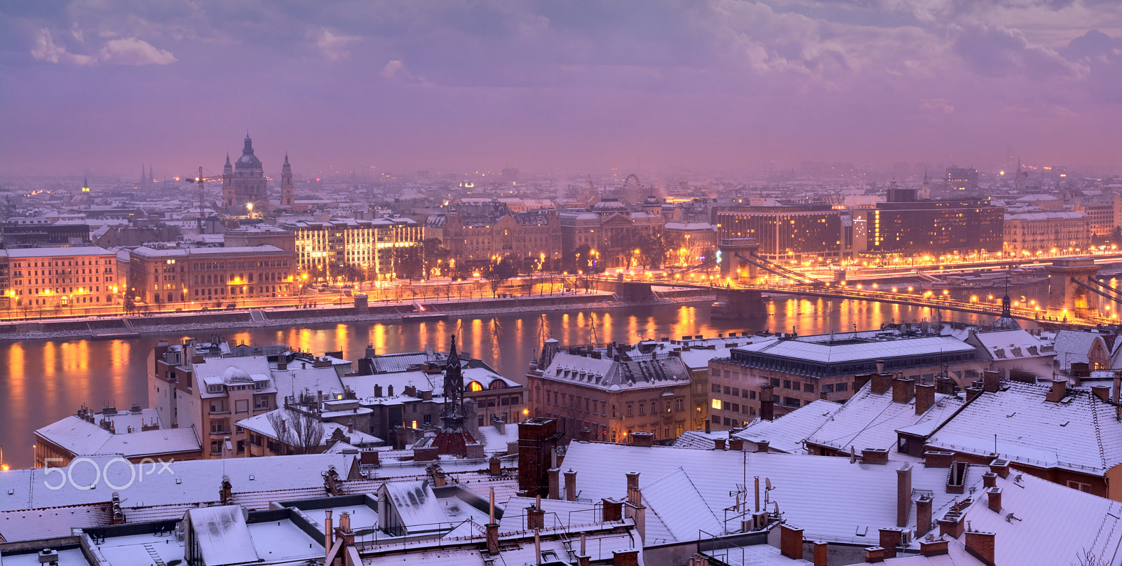 Nikon AF-S Nikkor 17-35mm F2.8D ED-IF sample photo. Budapest winter night view photography