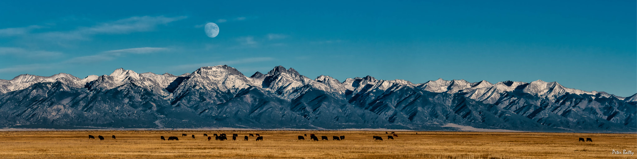 Olympus M.Zuiko Digital ED 40-150mm F2.8 Pro sample photo. Moon rise over san luis valley, colorado photography
