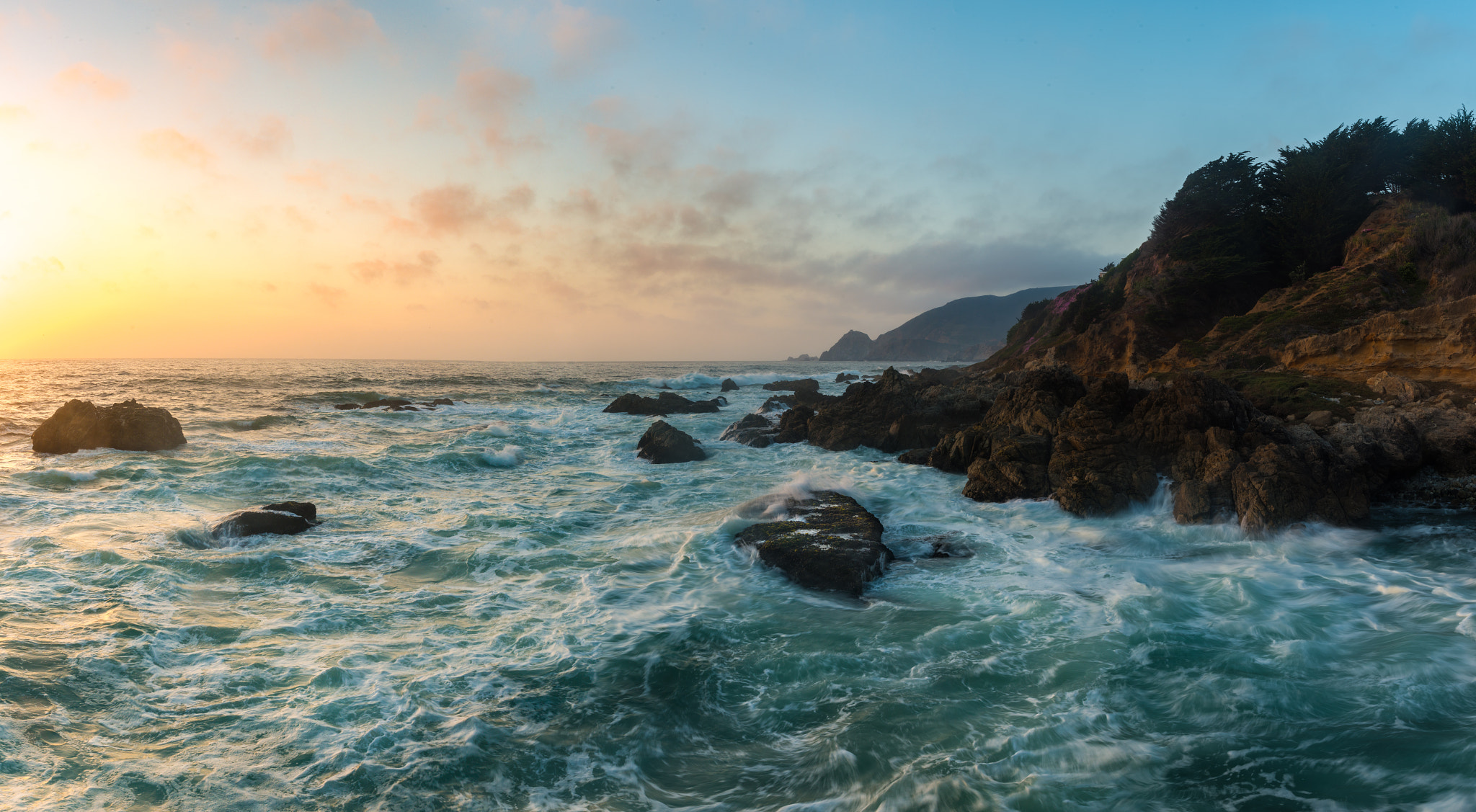 Nikon D800E + Nikon AF-S Nikkor 28mm F1.8G sample photo. Montara coast panorama photography