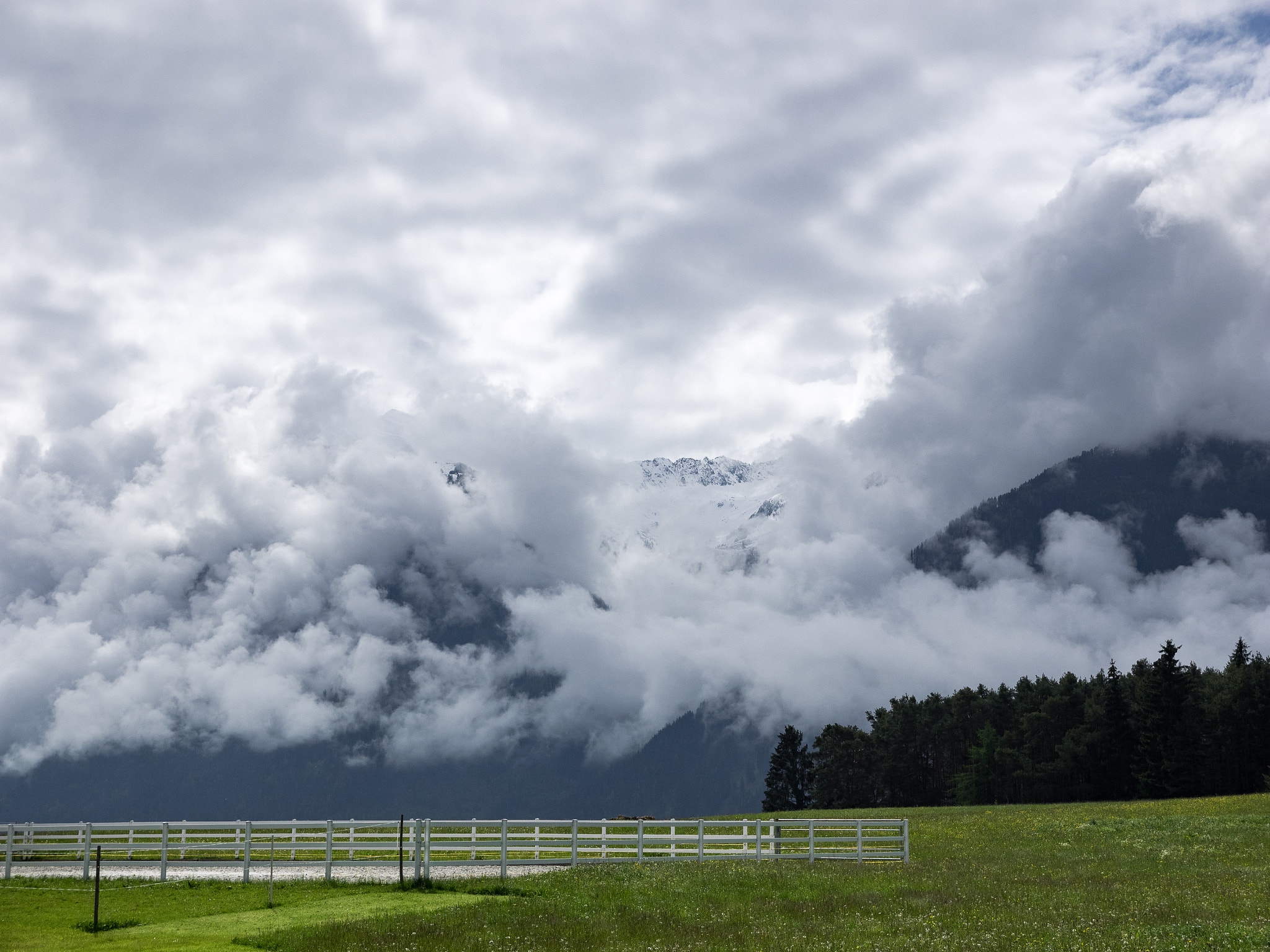 Panasonic Lumix G X Vario 12-35mm F2.8 ASPH Power OIS sample photo. Cloudy morning in the mountains photography