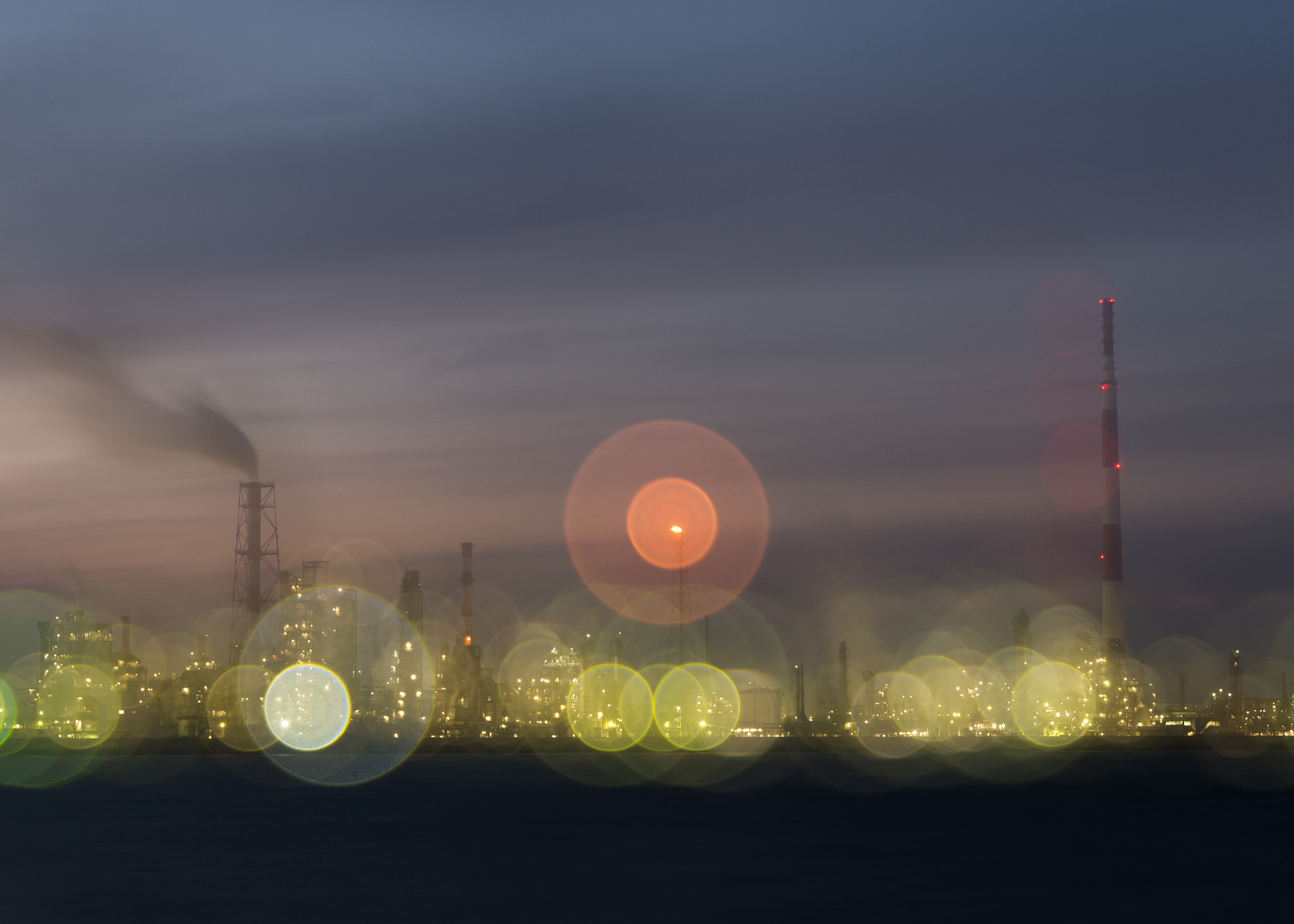 Pentax K-5 IIs sample photo. Lights of the factory photography