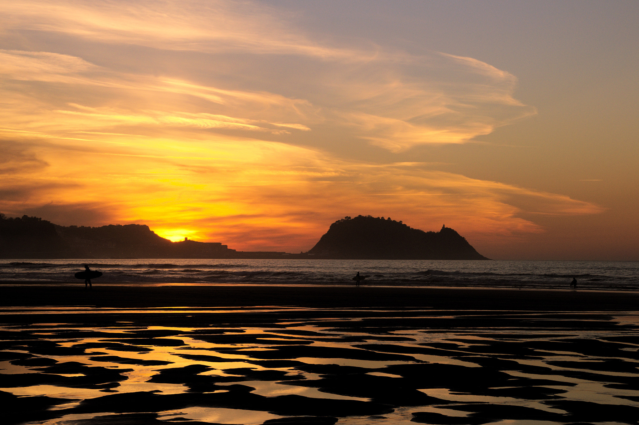 Pentax K-x sample photo. Sunset au pays basque photography