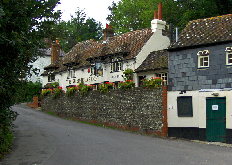 HP PHOTOSMART R927  (V01.00) sample photo. The shepherd & dog inn, fulking. photography
