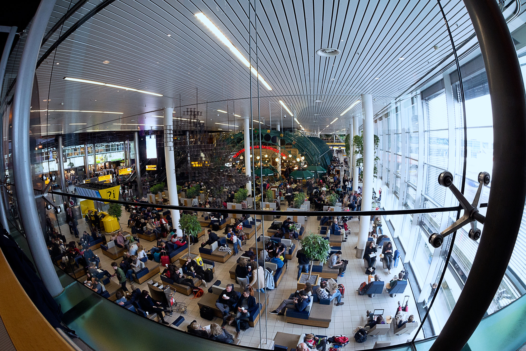 Sigma 15mm F2.8 EX DG Diagonal Fisheye sample photo. To be waiting at airport schiphol photography
