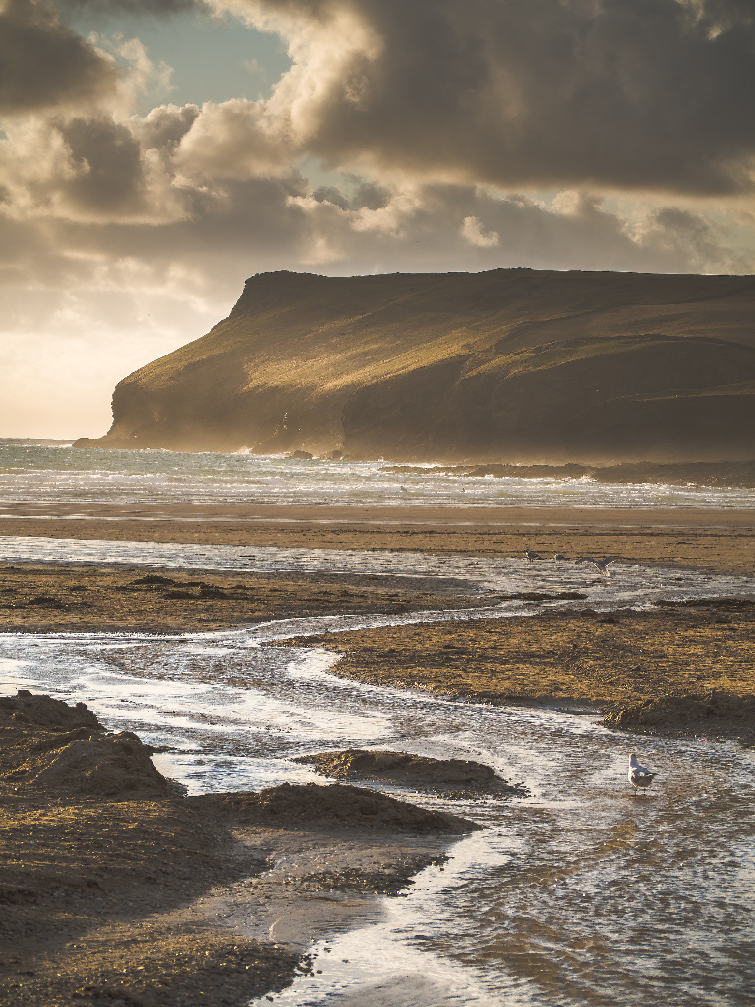 Panasonic Lumix G Vario 45-200mm F4-5.6 OIS sample photo. Dramatic light at polzeath photography