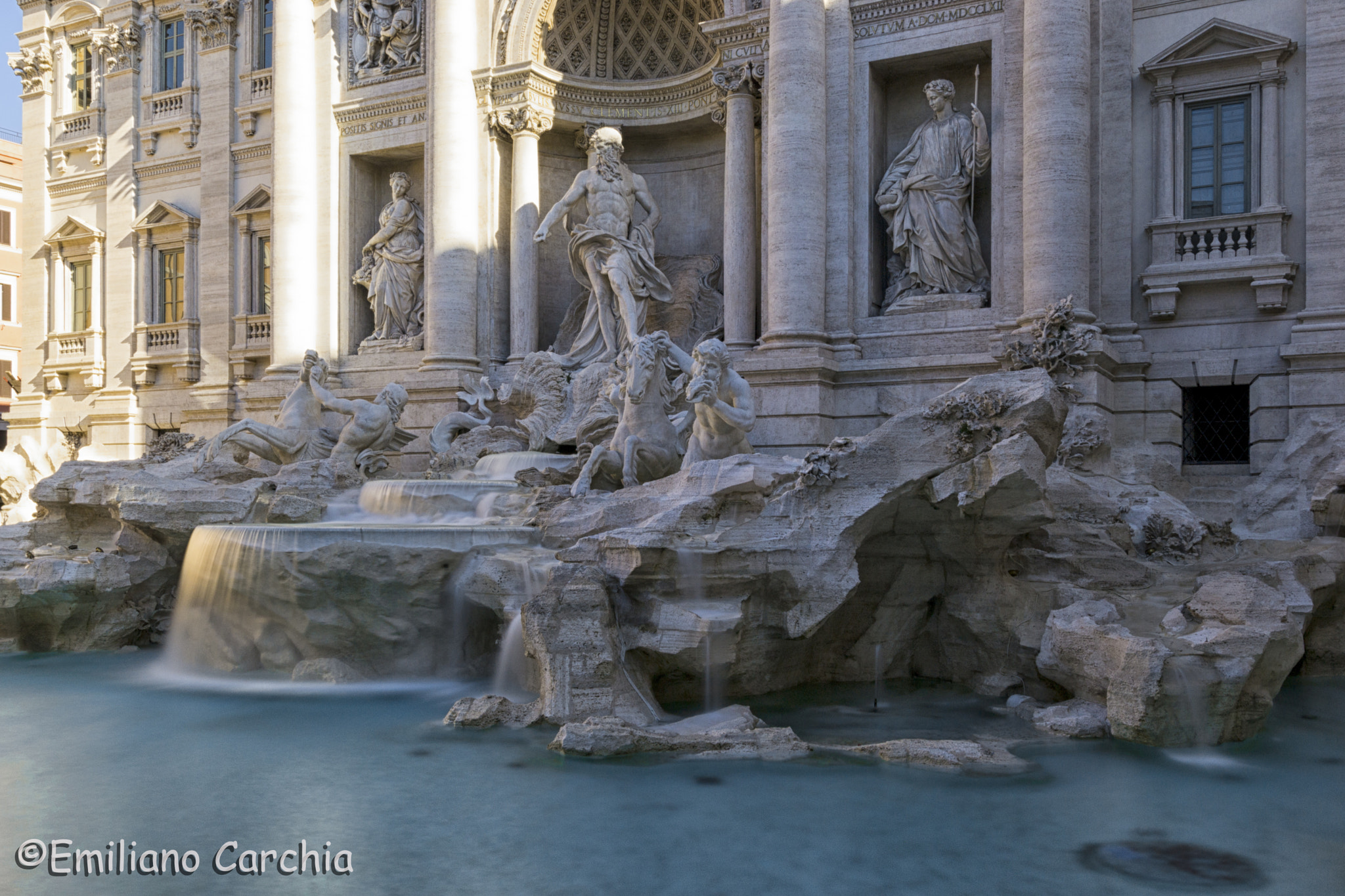 Nikon D3100 + Sigma 18-35mm F1.8 DC HSM Art sample photo. Trevi's fountain in long exposure photography