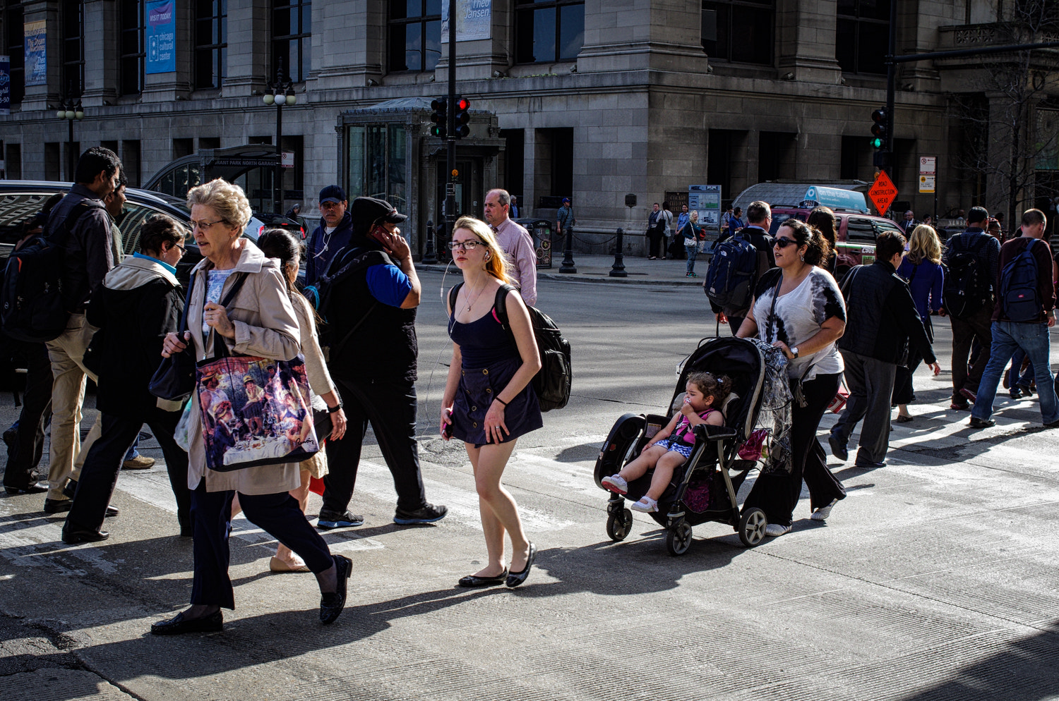 Pentax K-5 IIs sample photo. Crosswalk randolph and michigan photography
