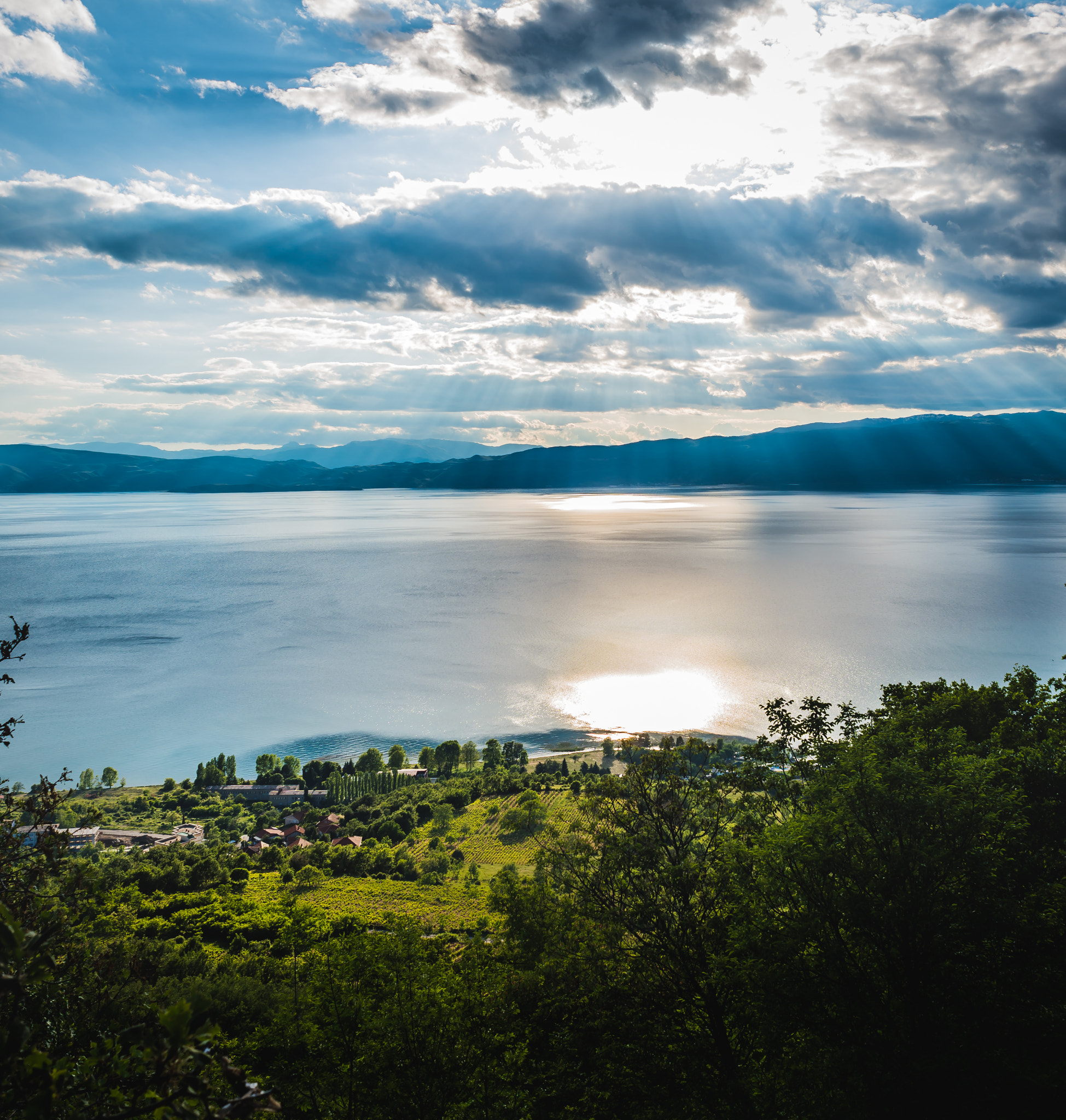 Nikon D610 + Nikon AF Nikkor 24mm F2.8D sample photo. Ohrid sunset photography