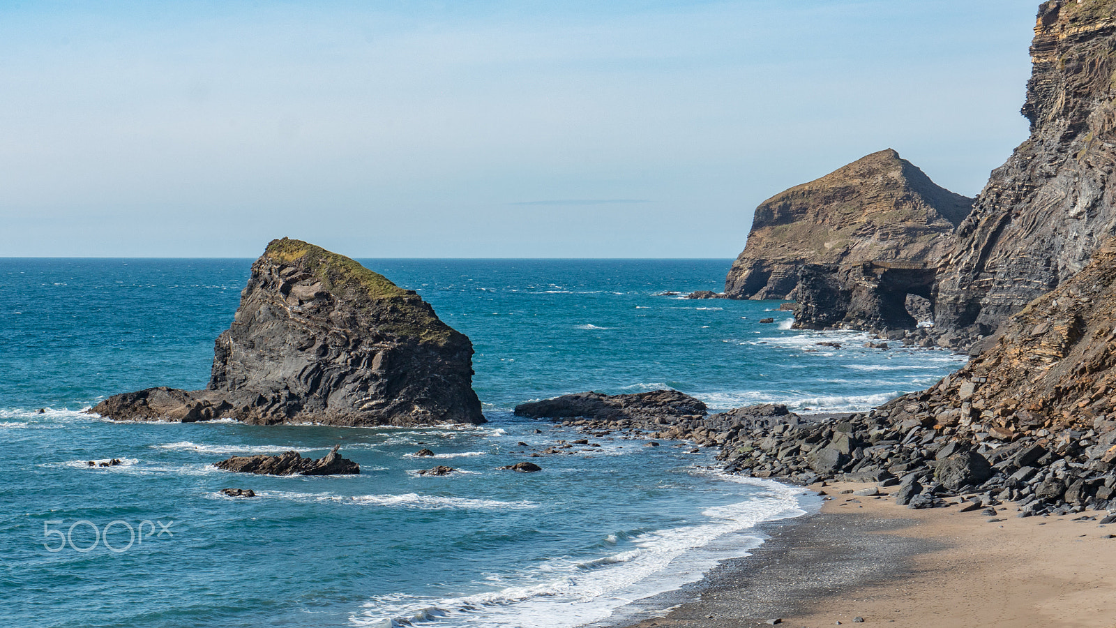 Panasonic Lumix DMC-GH4 sample photo. Beach in cornwall, england photography