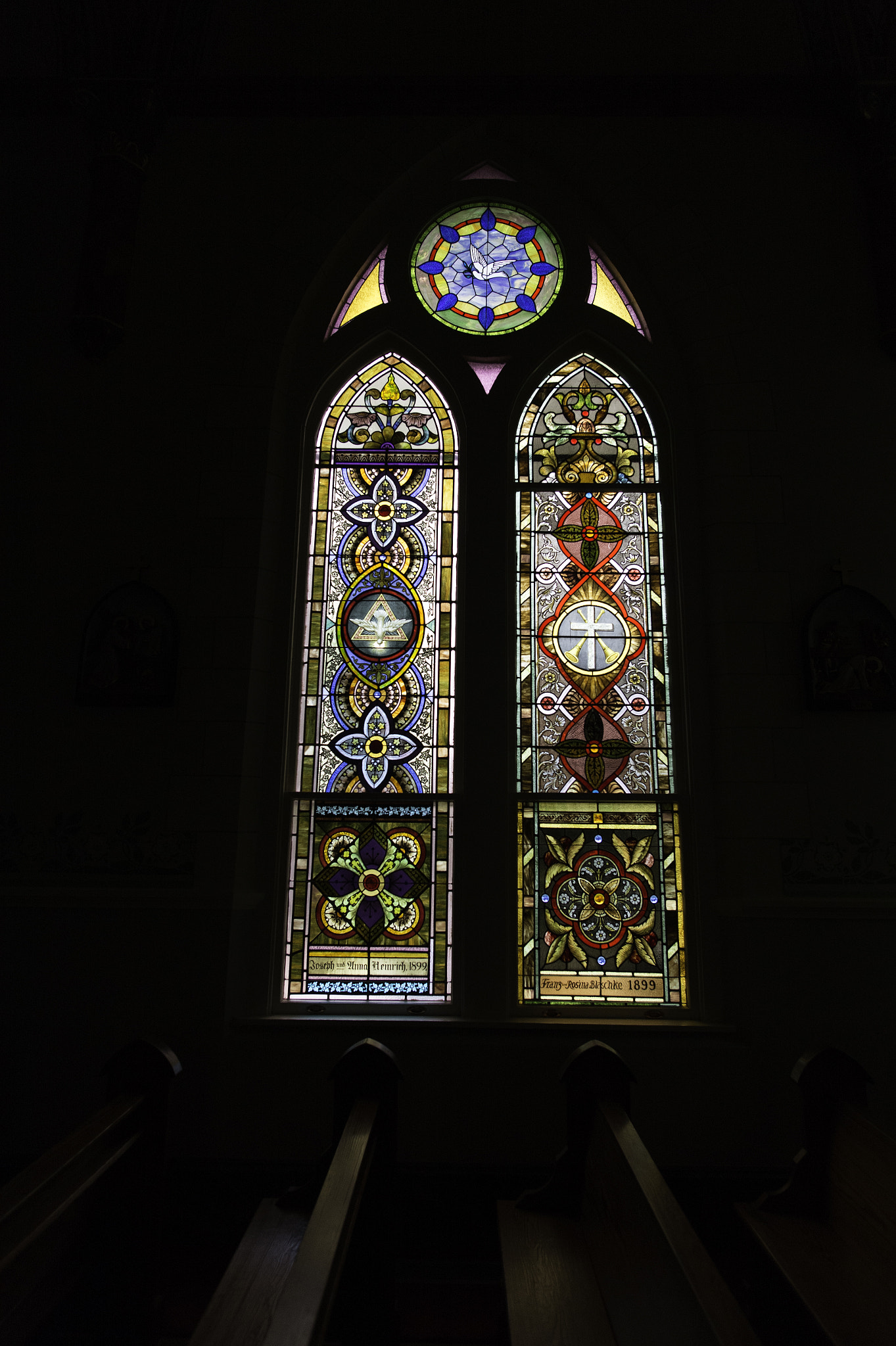Nikon D4 + Nikon AF-S Nikkor 20mm F1.8G ED sample photo. Stained glass, st. mary's photography