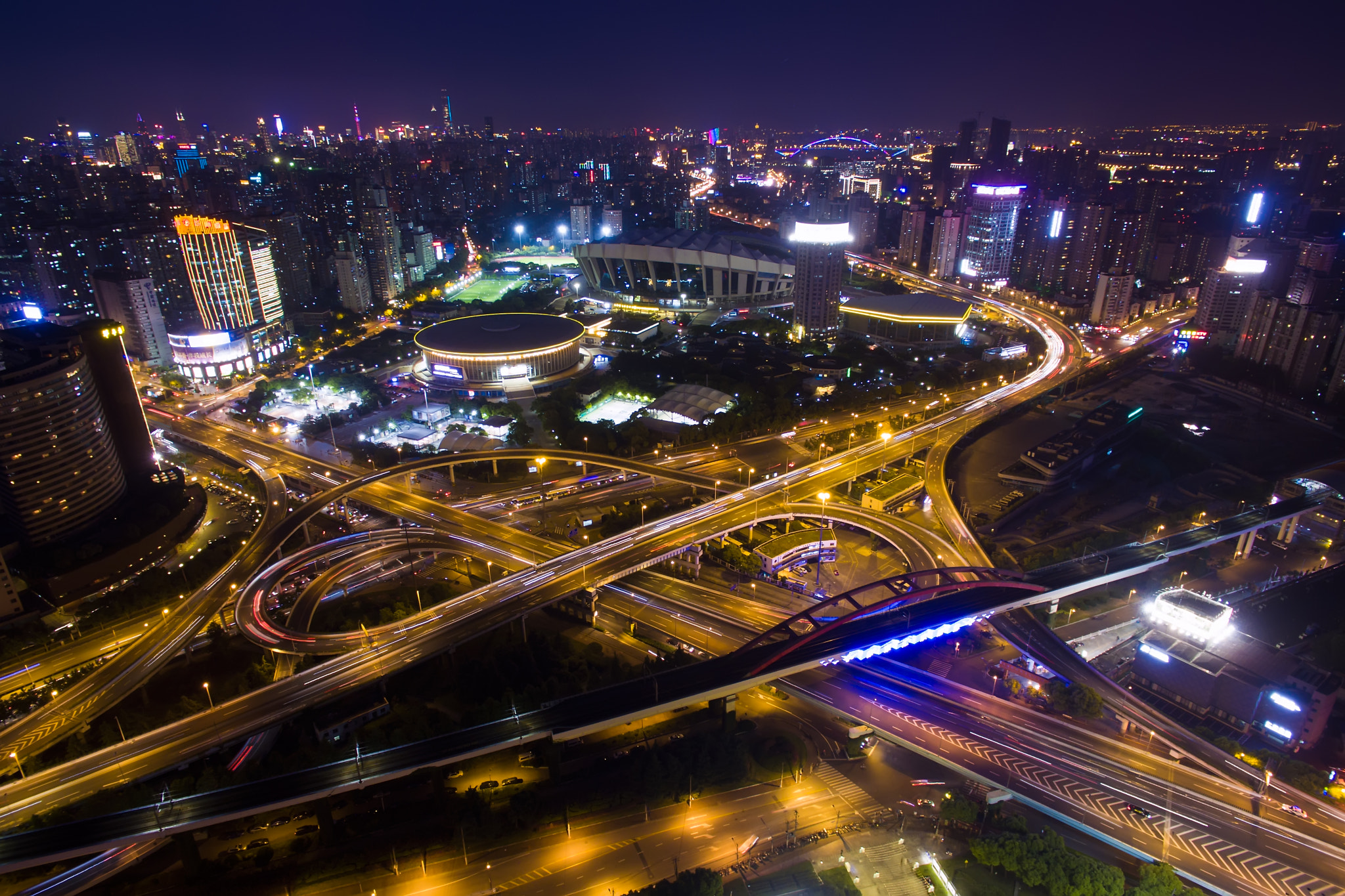 Shanghai Nightscape - Bridge