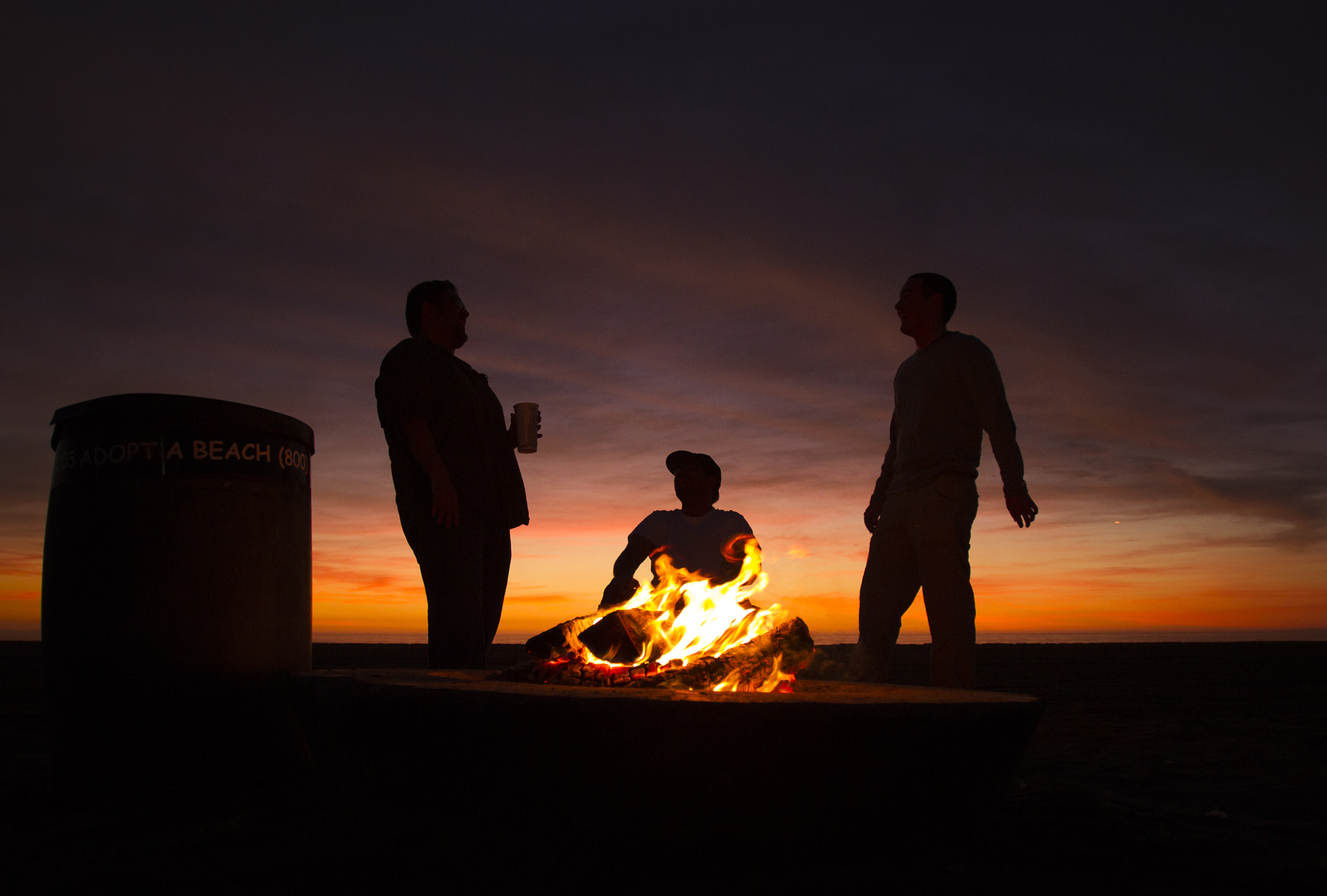 Canon EOS-1D Mark IV + Canon EF 16-35mm F2.8L USM sample photo. Sunset, dudes and fire photography