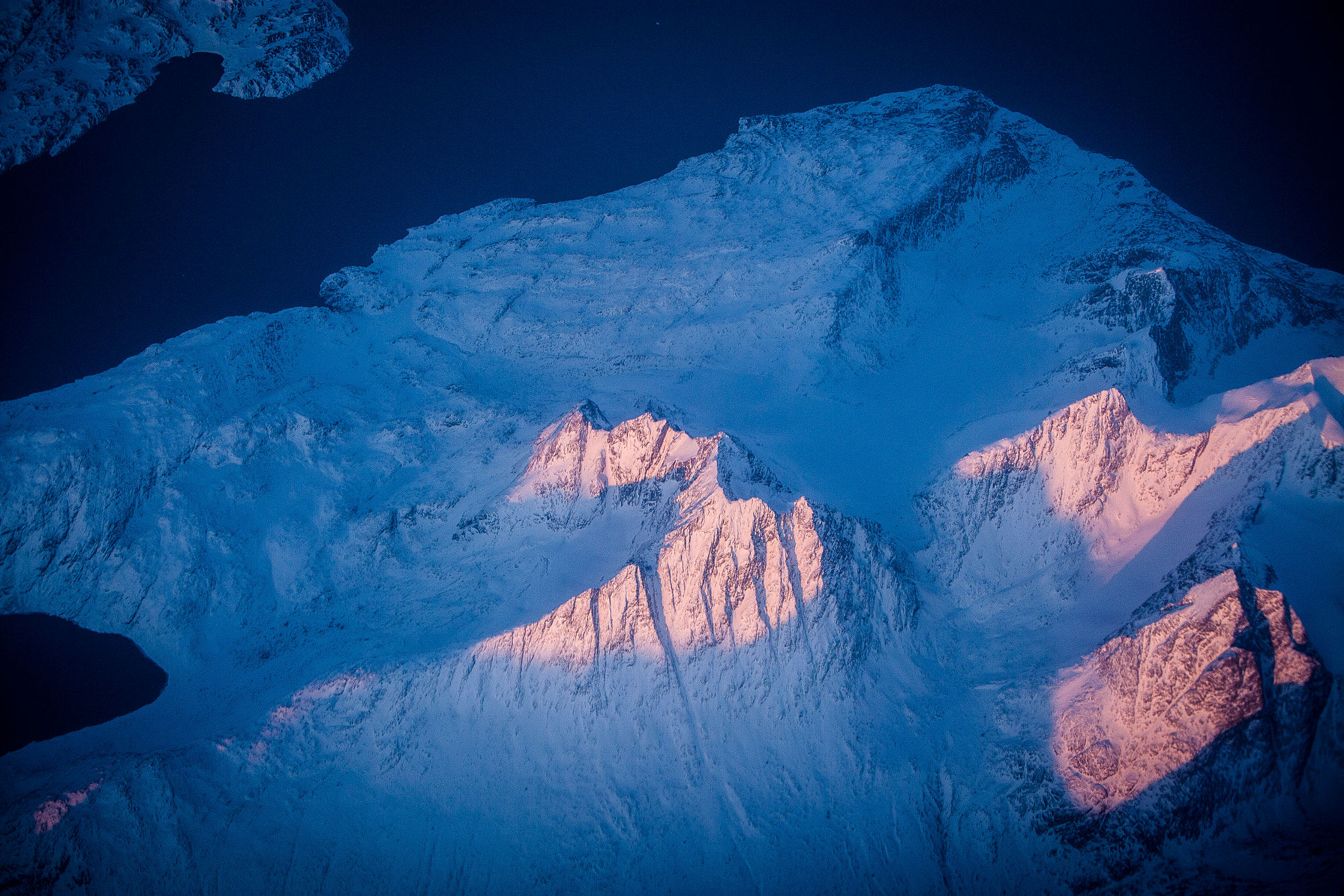 Canon EF 70-200mm F2.8L IS USM sample photo. Greenland from above at sunset photography