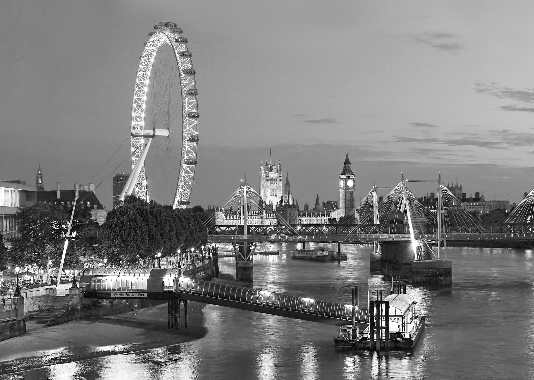 Canon EOS 30D + Canon EF 24-70mm F2.8L USM sample photo. London millennium wheel photography