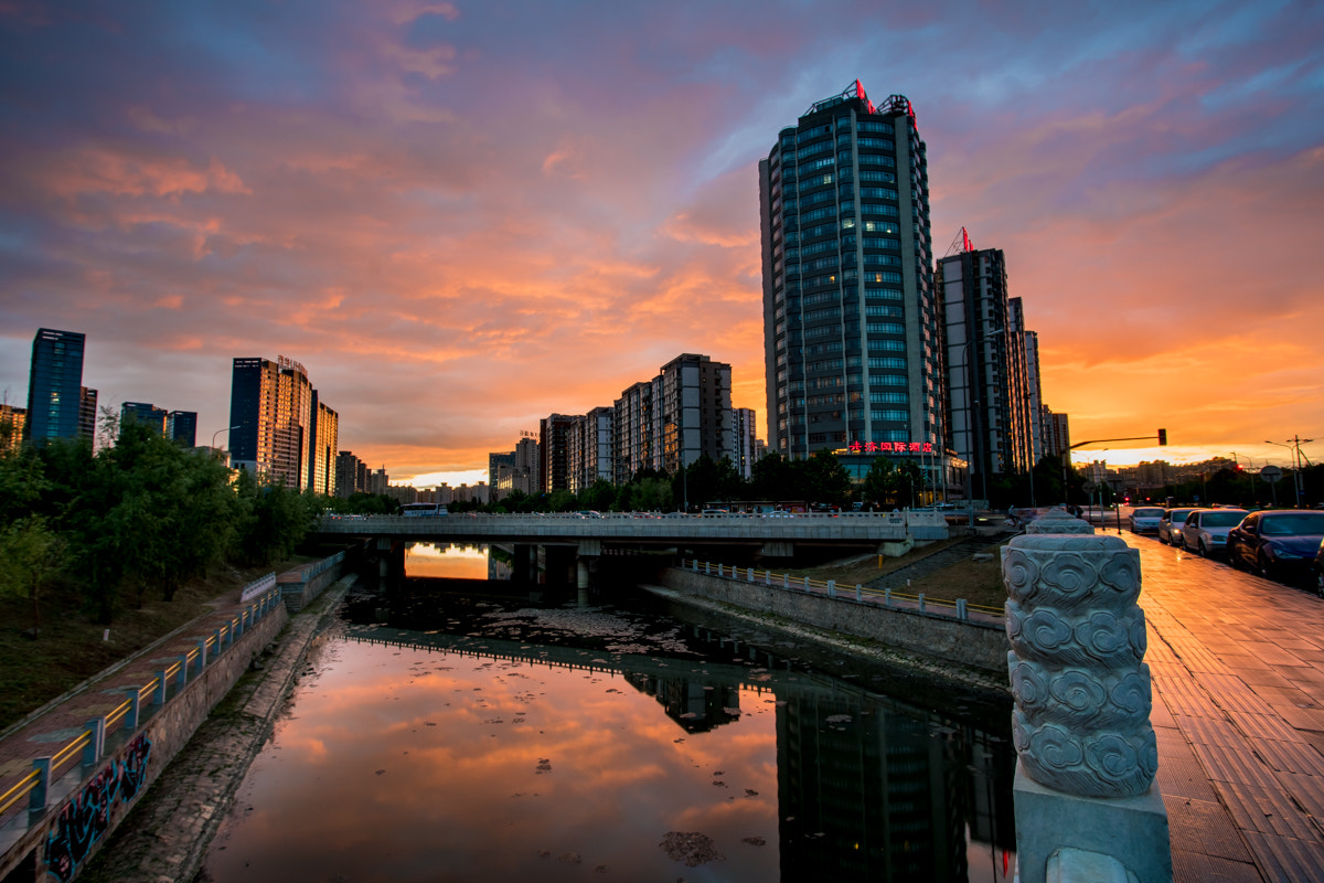Sony a7R II + Canon EF 17-40mm F4L USM sample photo. Sunset after rain photography