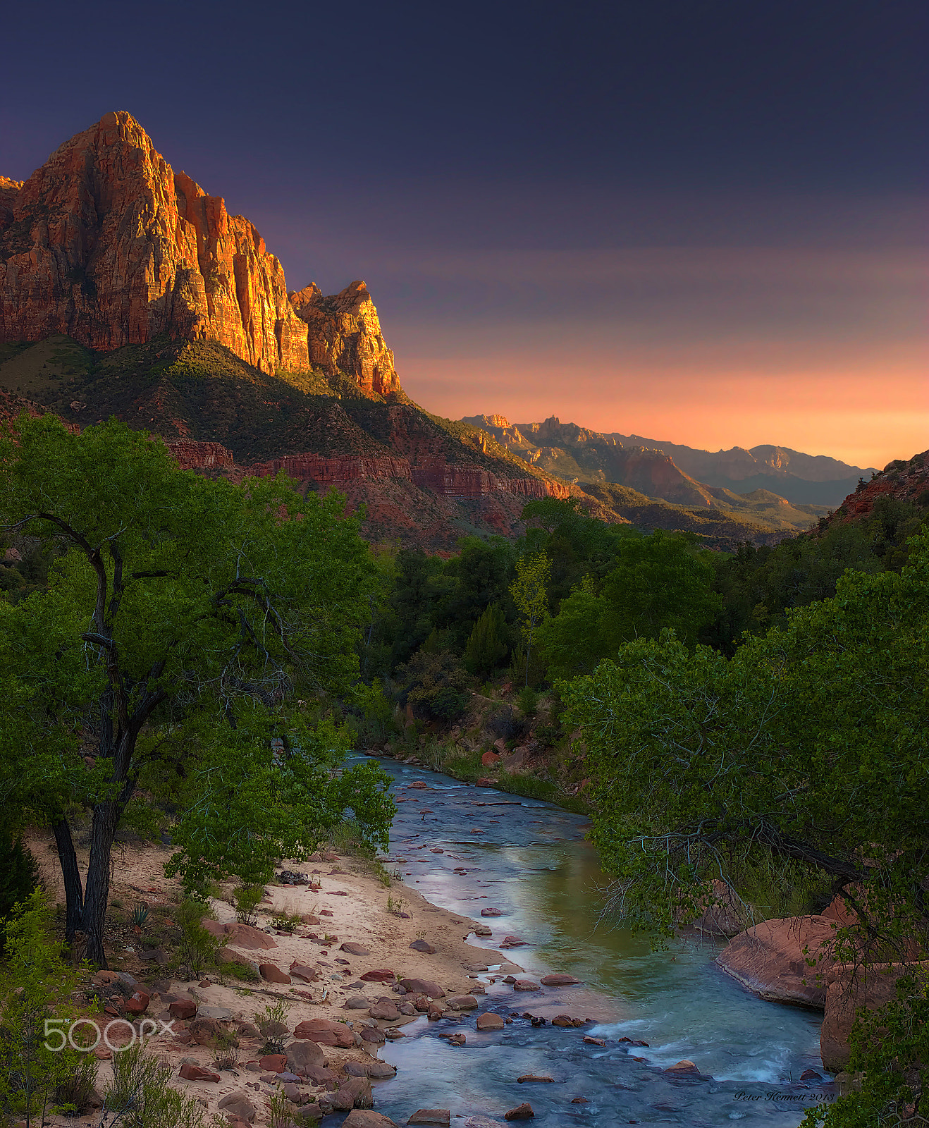 Tamron SP AF 17-50mm F2.8 XR Di II LD Aspherical (IF) sample photo. Zion canyon sunset photography