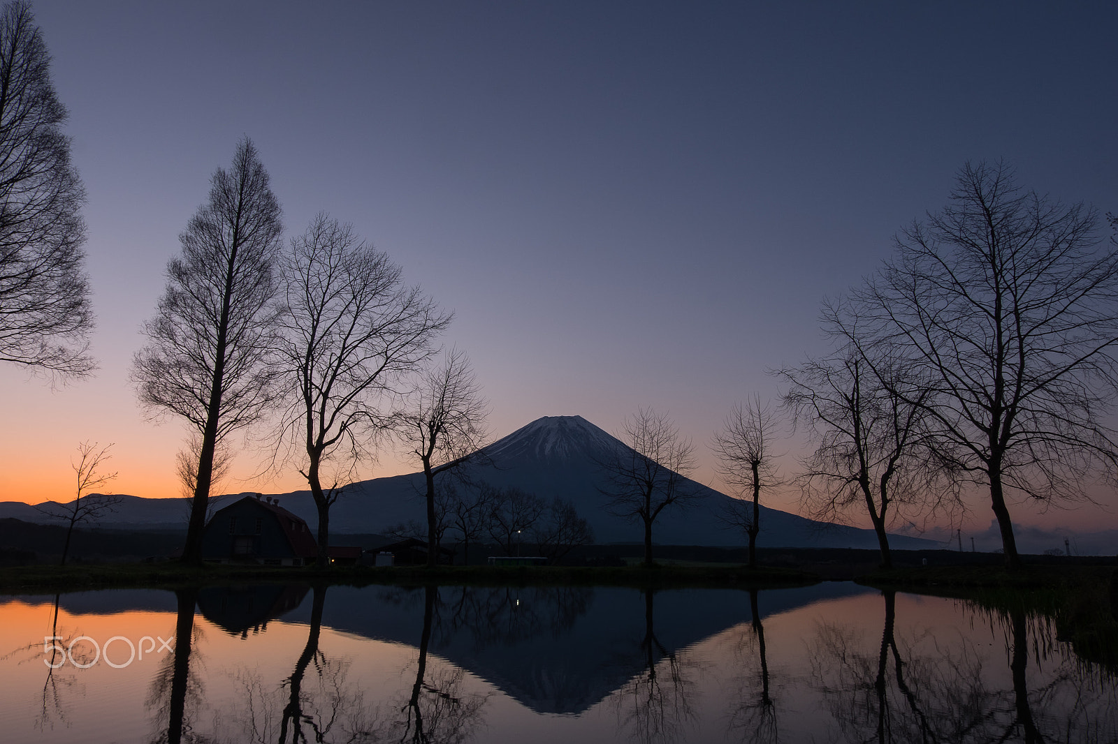 Fujifilm XC 16-50mm F3.5-5.6 OIS II sample photo. Reflection sunrise of mount fuji in japan photography