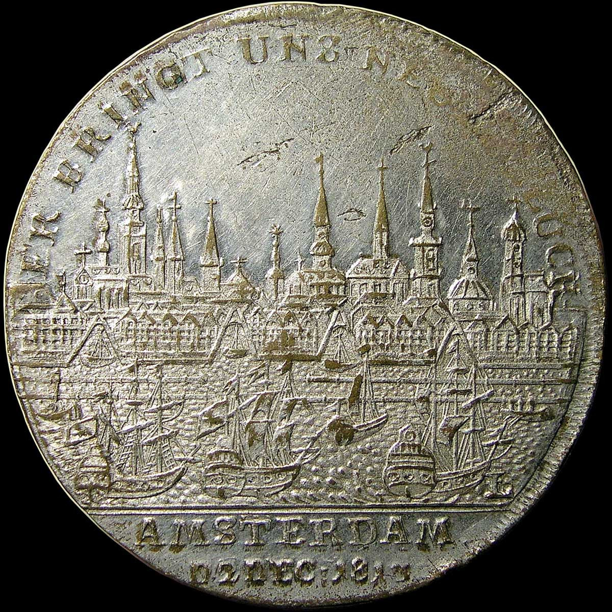 Olympus C5050Z sample photo. 1813 entry of the prince of orange in amsterdam, netherlands. 32mm, tin photography