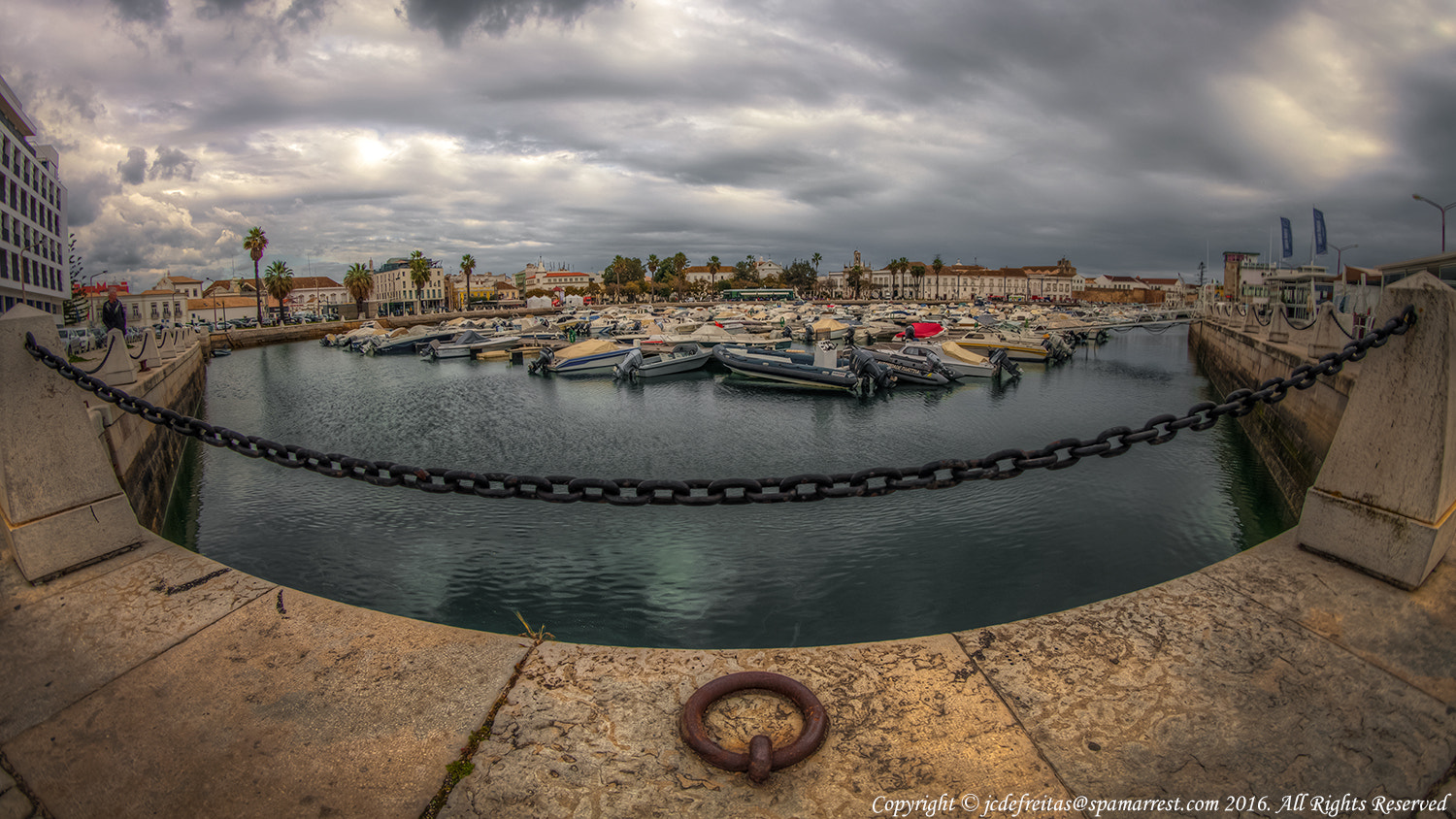 Canon EF 8-15mm F4L Fisheye USM sample photo. Doca faro, algarve photography