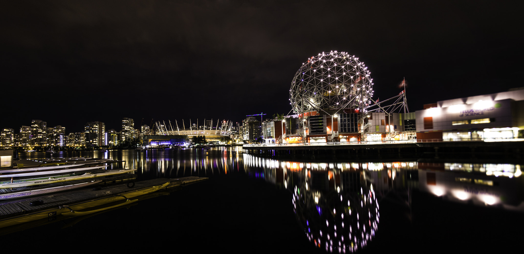 Canon EF-S 10-18mm F4.5–5.6 IS STM sample photo. Vancity night panorama photography