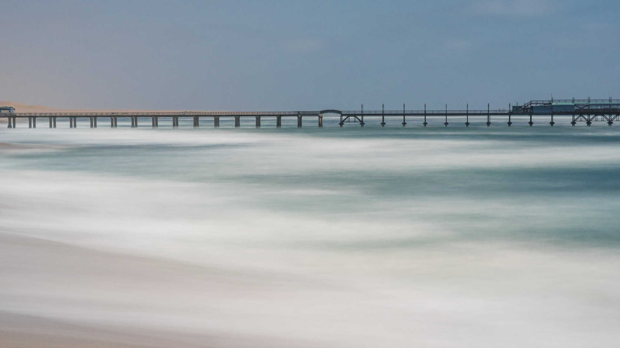 Pentax K-3 sample photo. Swakopmund jetty photography