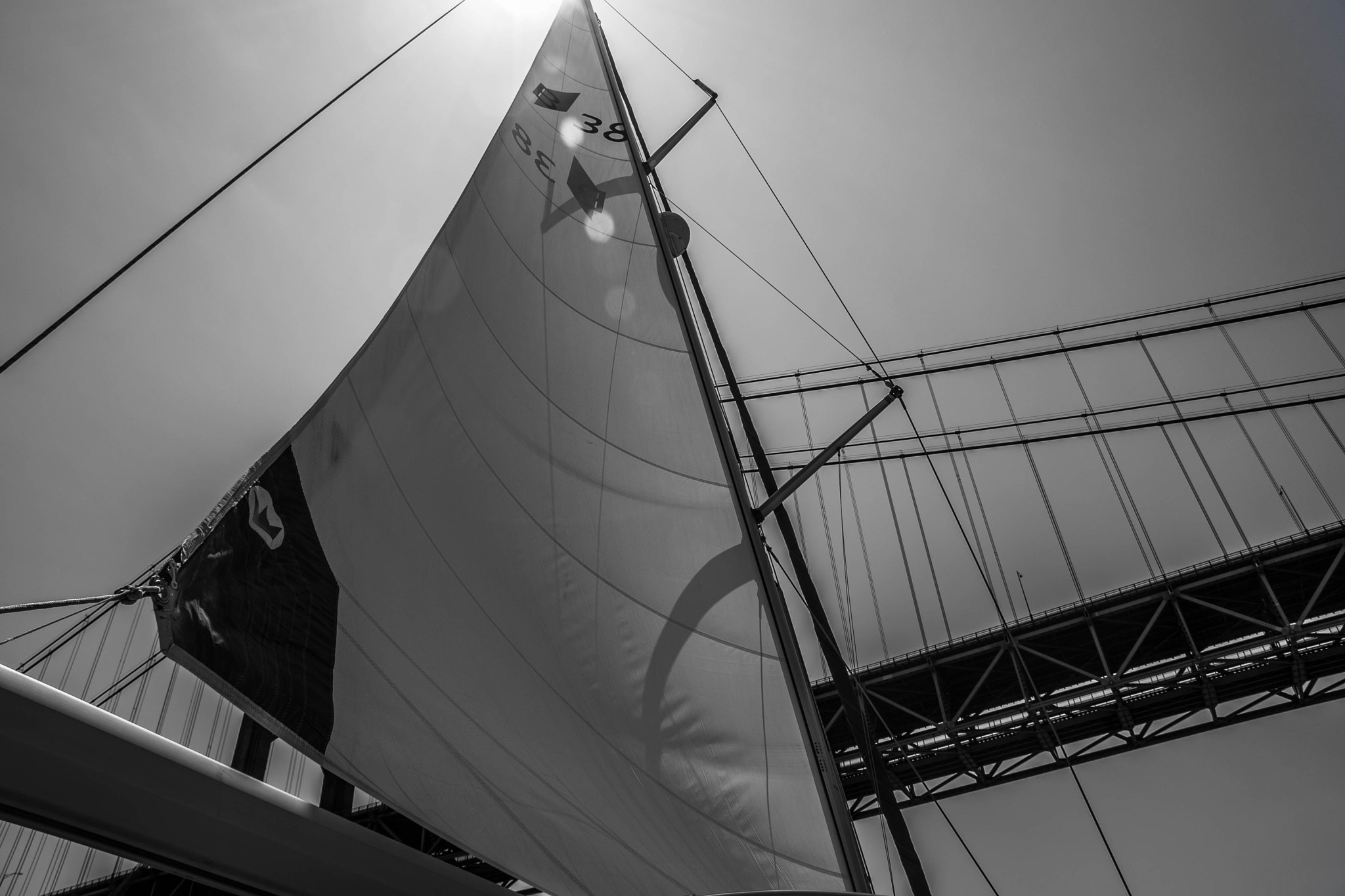 Sigma 18-200mm F3.5-6.3 II DC OS HSM sample photo. Sails under the bridge photography
