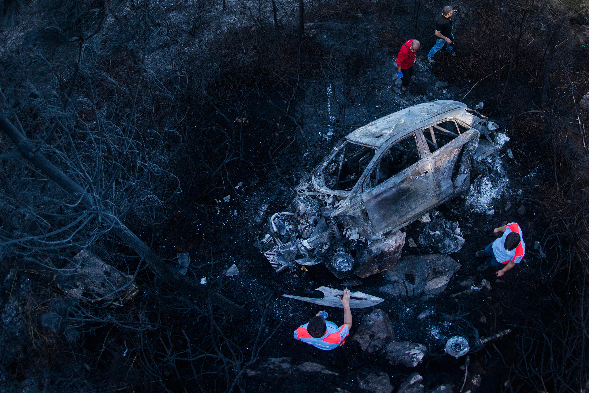 Nikon D810 + Nikon AF Fisheye-Nikkor 16mm F2.8D sample photo. Hayden paddon rally car after acident in portugal photography