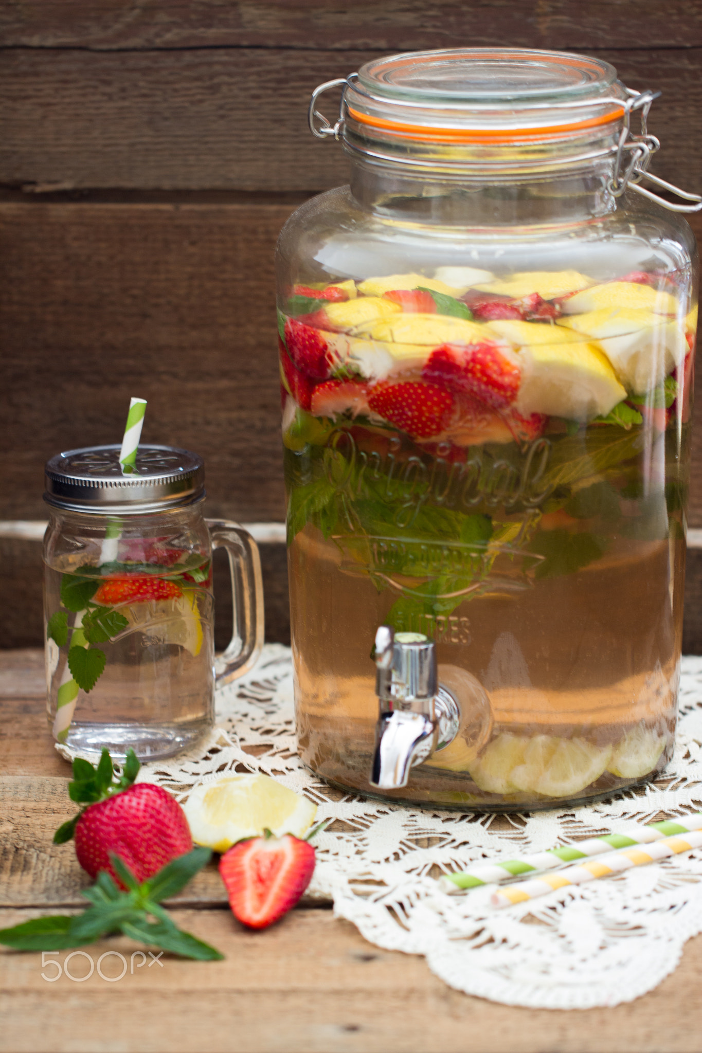 strawberry lemon mint water