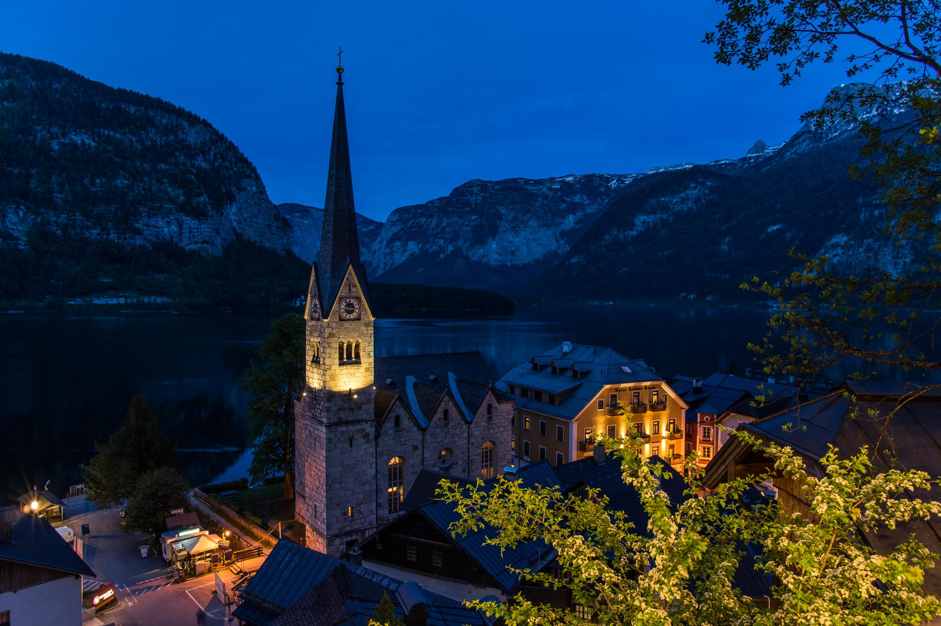 Pentax K-3 sample photo. Night at hallstatt photography