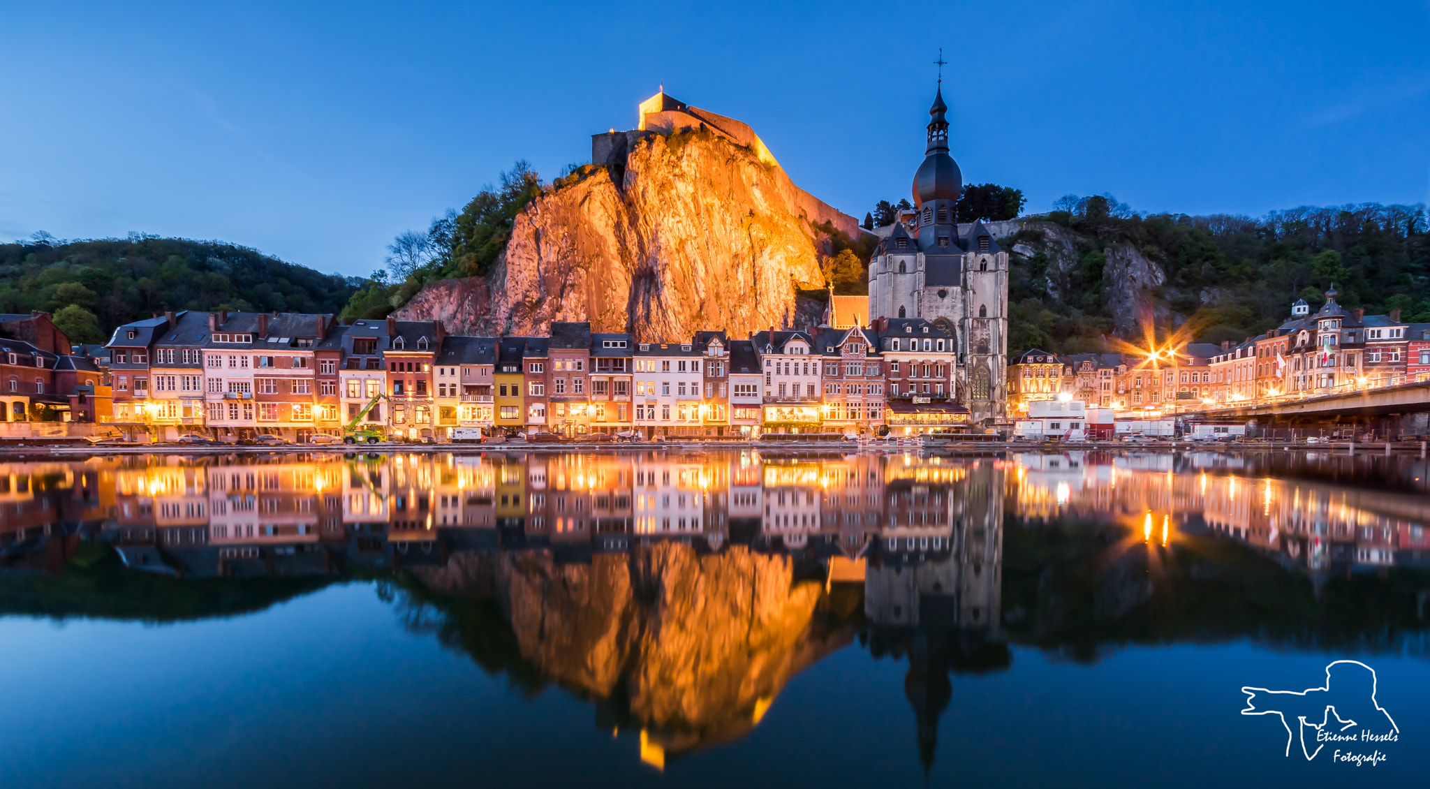 Sigma AF 10-20mm F4-5.6 EX DC sample photo. Dinant during the blue hour photography