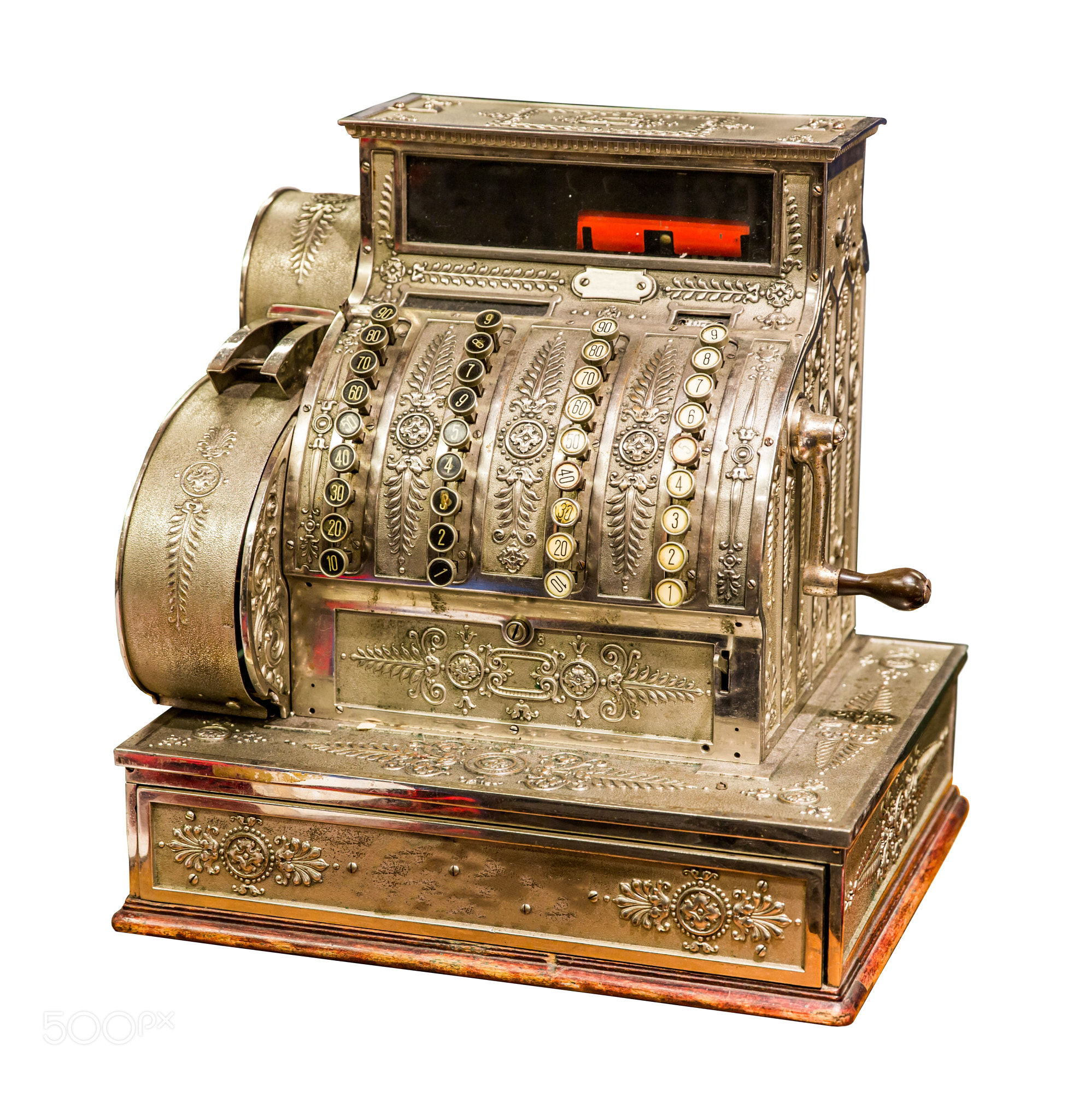 Vintage old cash register