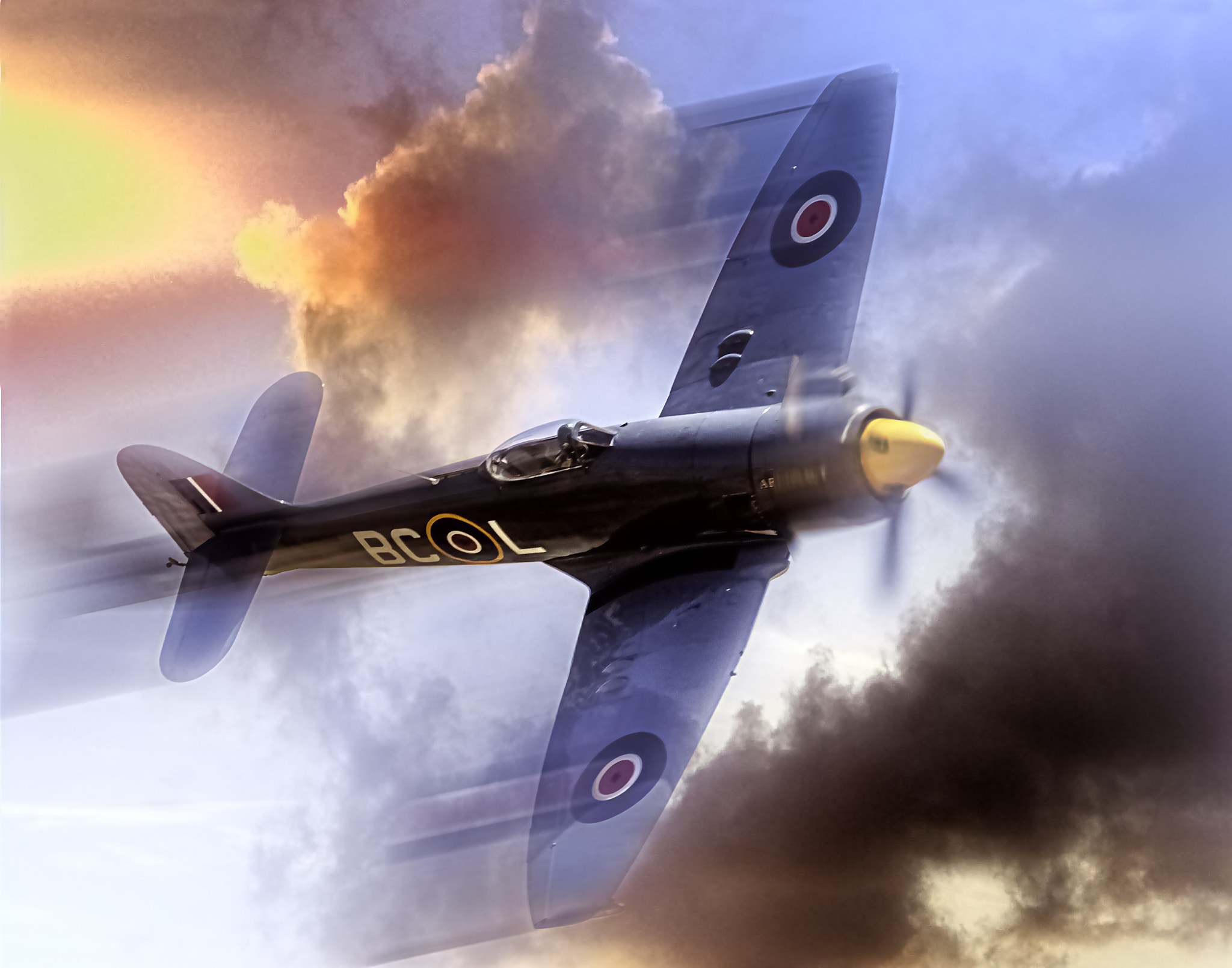 Sony Alpha DSLR-A300 sample photo. Hawker sea fury photography