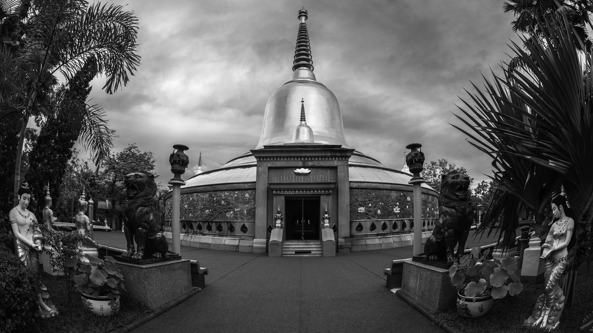 Nikon D800 + Nikon AF Fisheye-Nikkor 16mm F2.8D sample photo. Phra that thamma rattana chedi, chiang mai, thailand photography