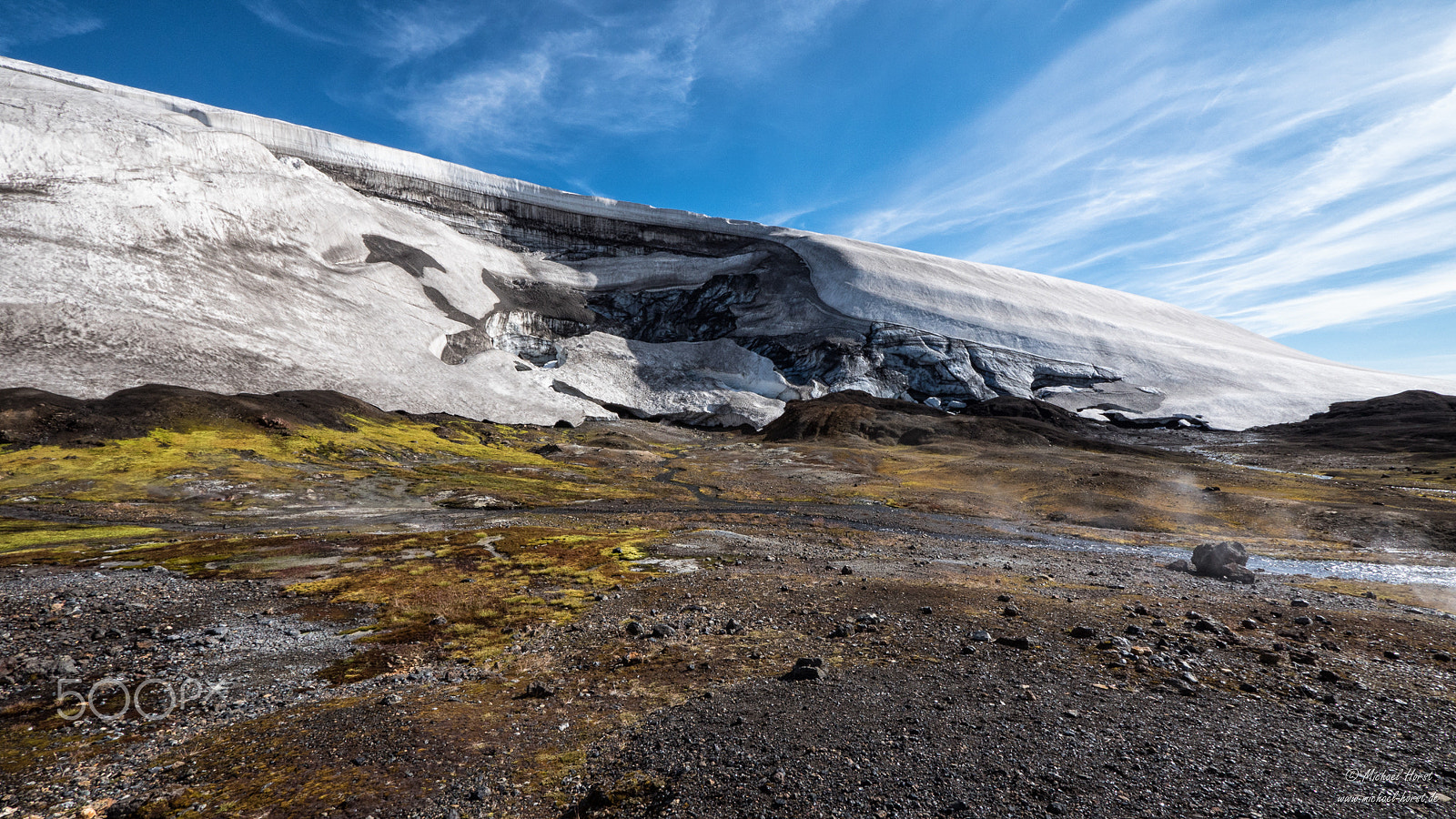 Panasonic Lumix G Vario 7-14mm F4 ASPH sample photo. Hot springs and a glacier - hrafntinnusker photography