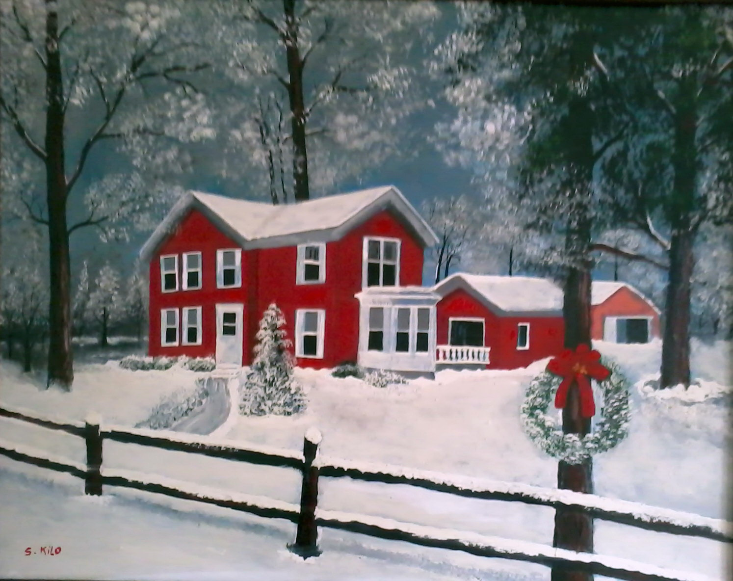 Samsung Galaxy Y sample photo. Canada winter house painted by saad kilo.jpg photography