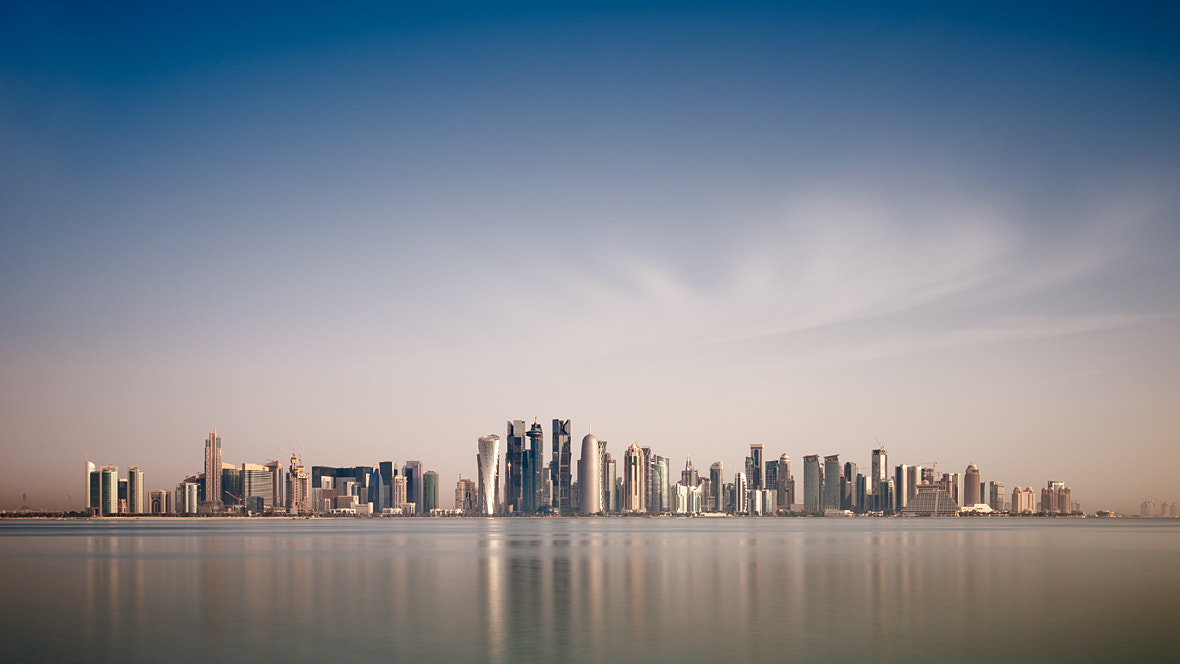 Nikon D800 + Nikon PC-E Nikkor 24mm F3.5D ED Tilt-Shift sample photo. Qatari skyline #1 photography